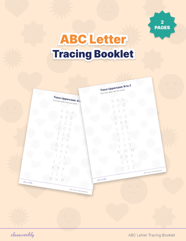 ABC Letter Tracing Booklet - Kindergarten Alphabet worksheet preview