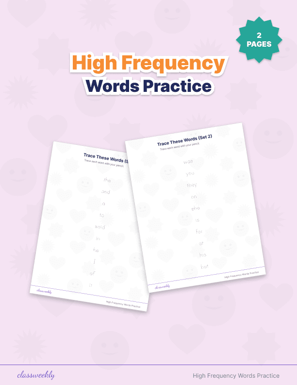 High Frequency Words Practice - 1st Grade Sight words worksheet preview