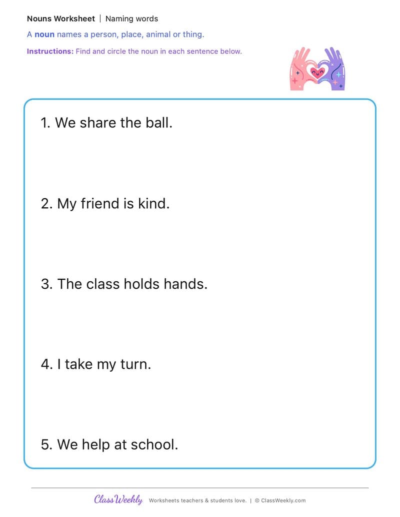 Naming words - MLK Day / Black History Month - Kindergarten worksheet preview