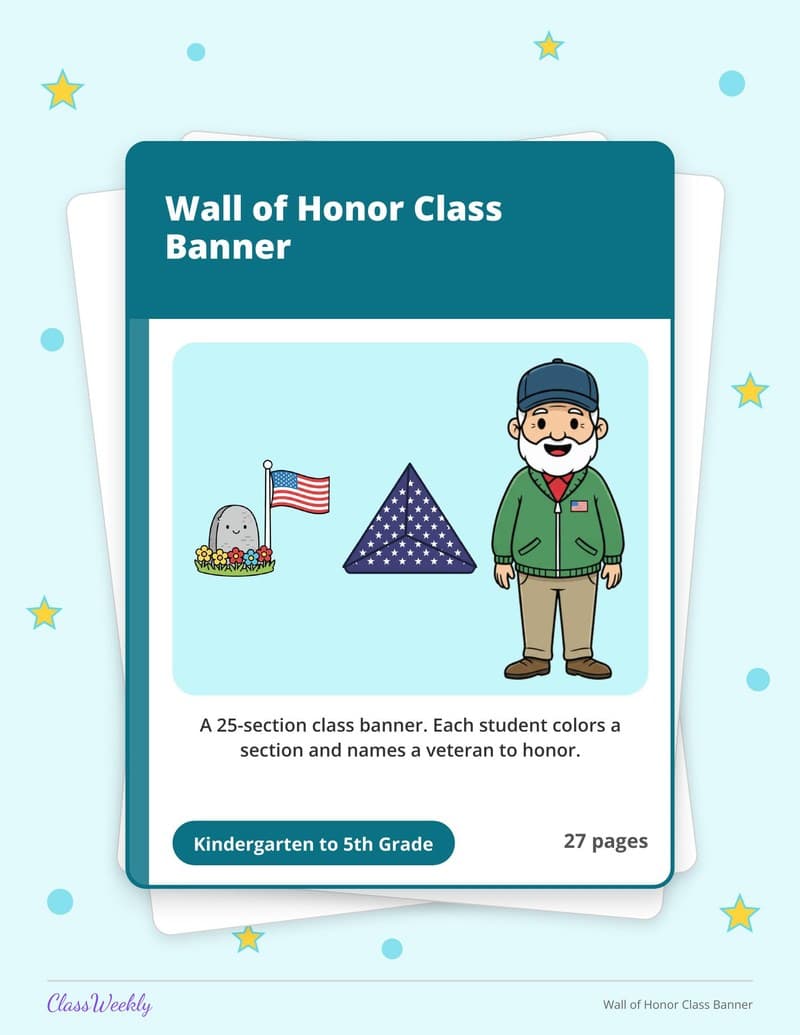 Wall of Honor Class Banner - 4th Grade Classroom Setup printable preview