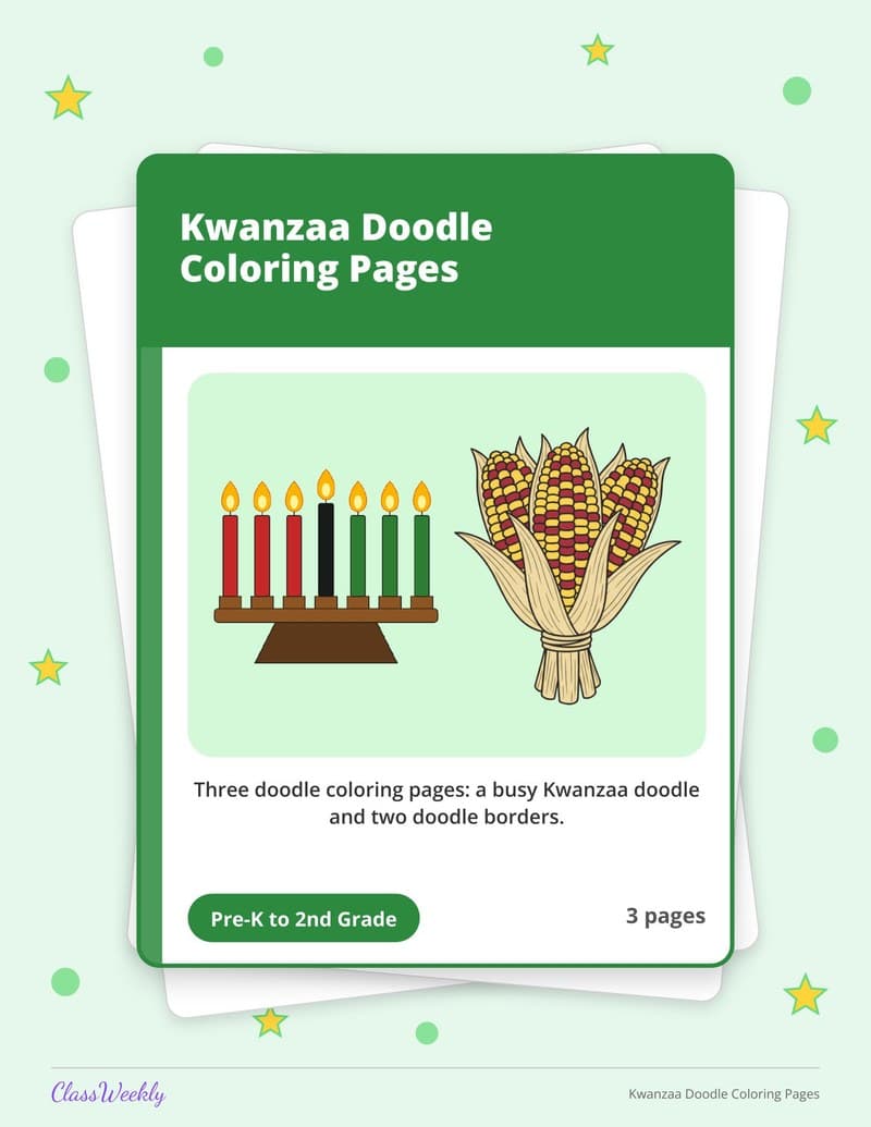 Kwanzaa Doodle Coloring Pages - Kindergarten Coloring Pages printable preview