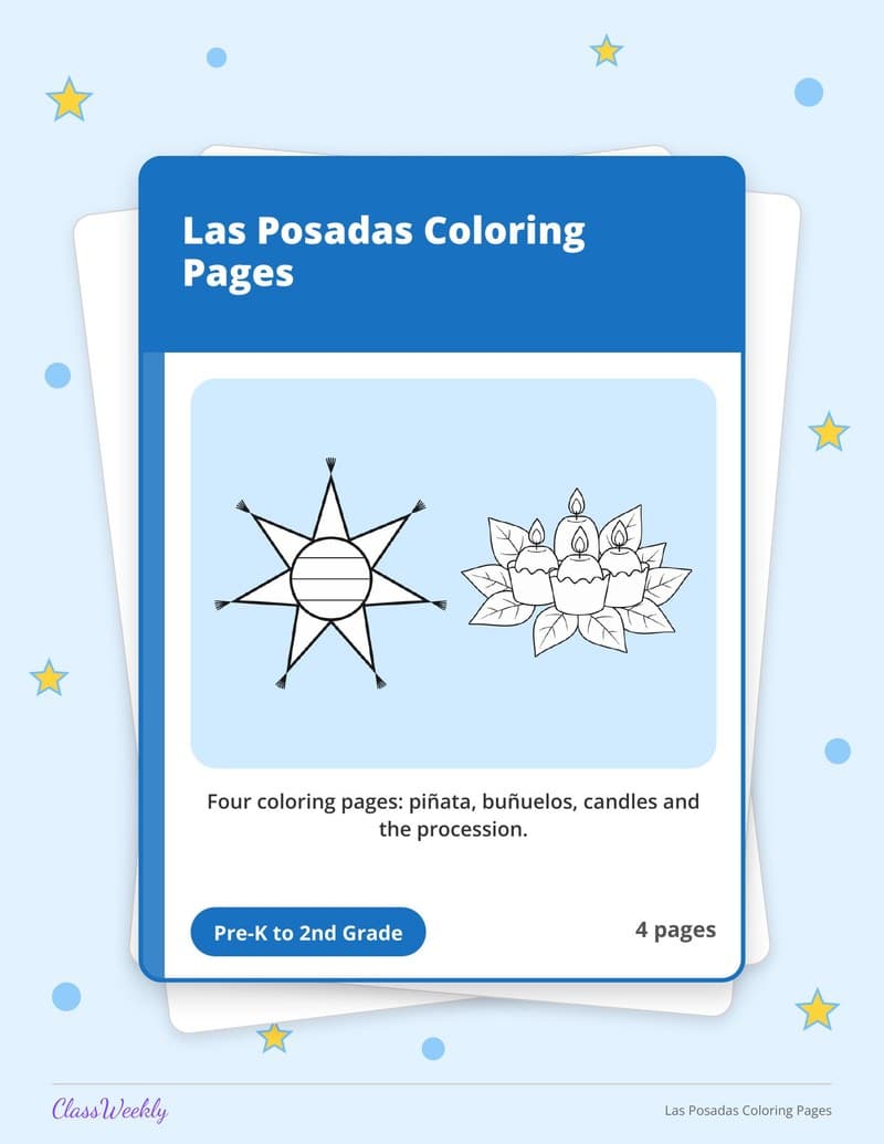 Las Posadas Coloring Pages - Kindergarten Coloring Pages printable preview