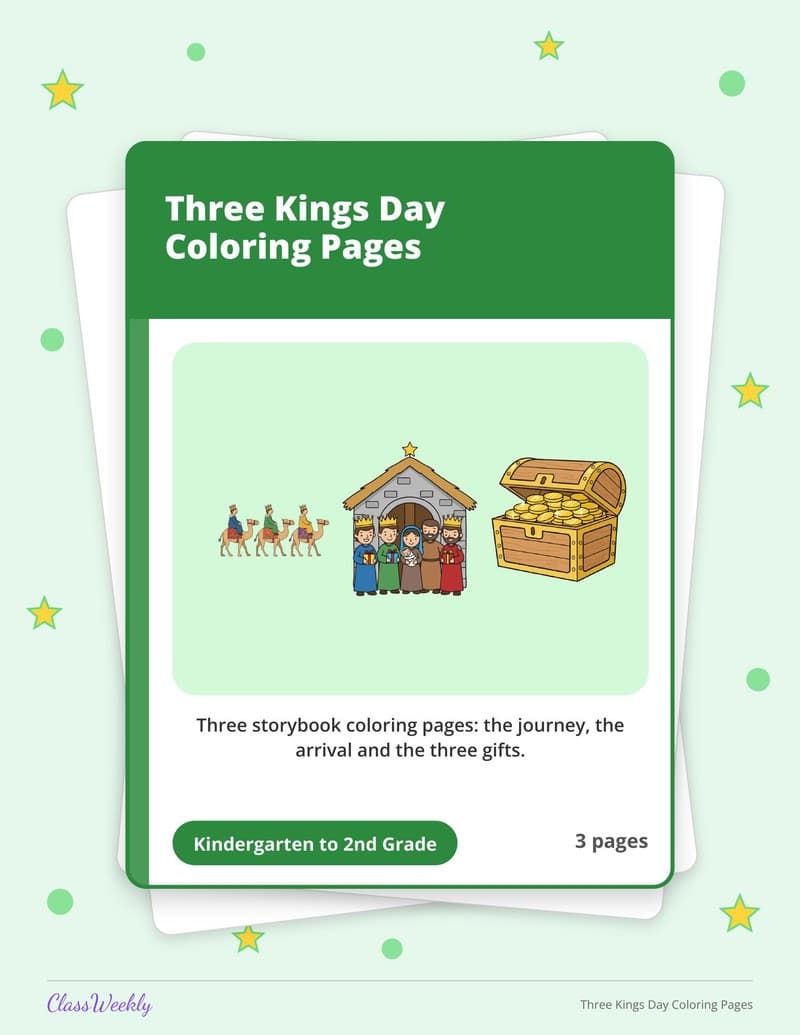 Three Kings Day Coloring Pages - 2nd Grade Coloring Pages printable preview