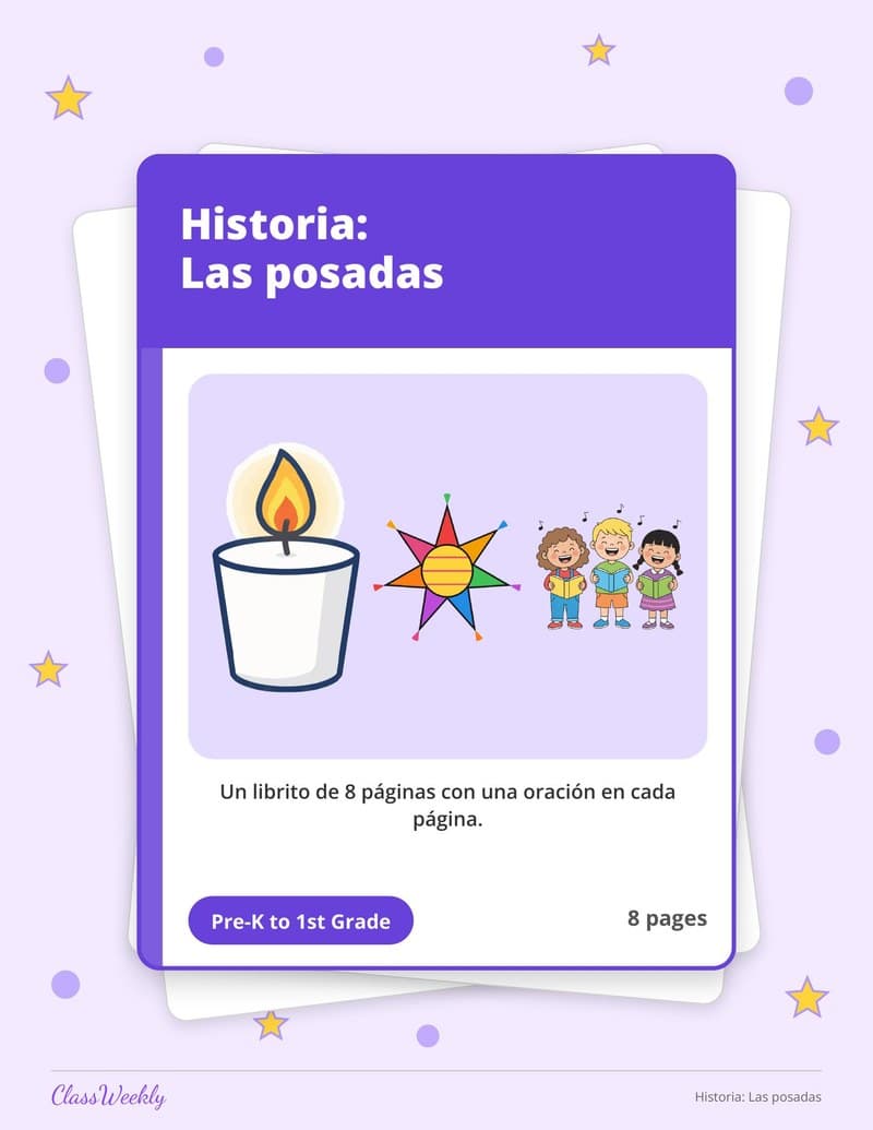Historia: Las posadas - Kindergarten Holiday Activities printable preview