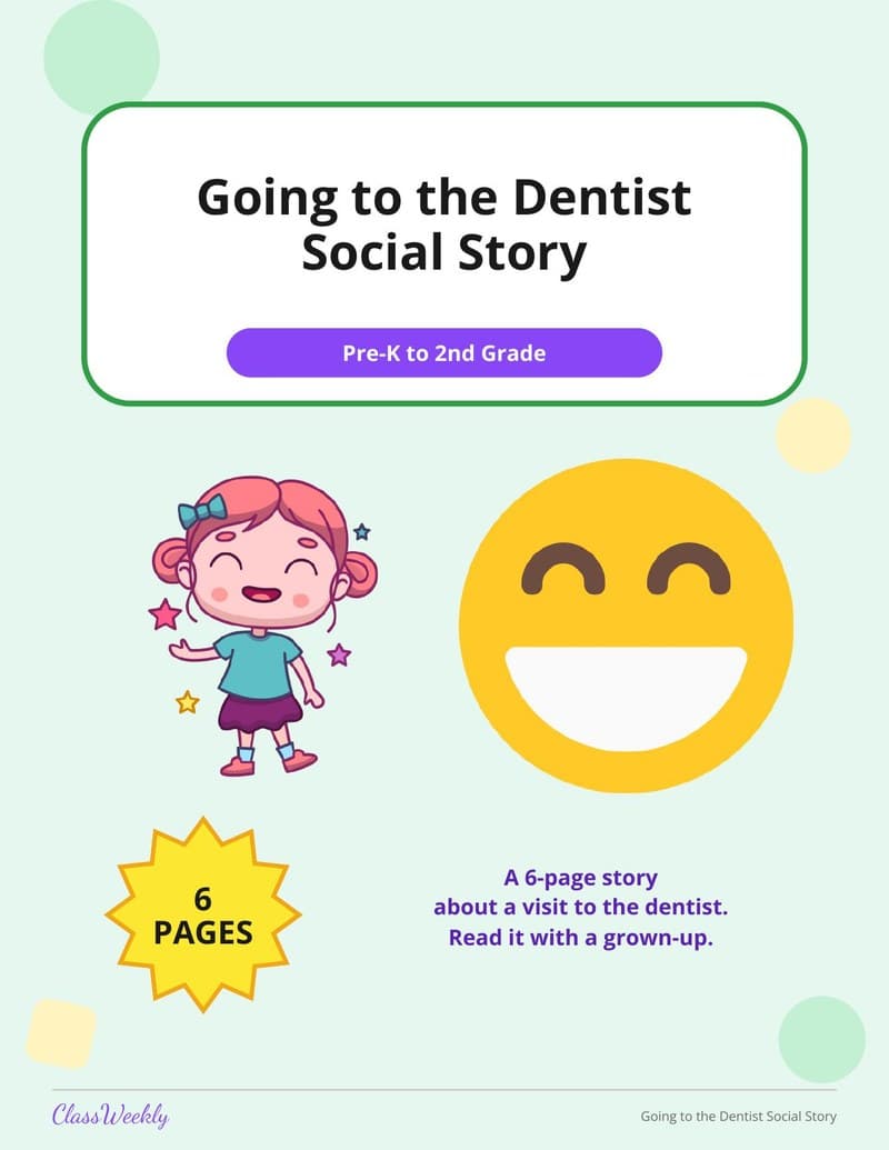 Going to the Dentist Social Story - Kindergarten Social Stories worksheet preview