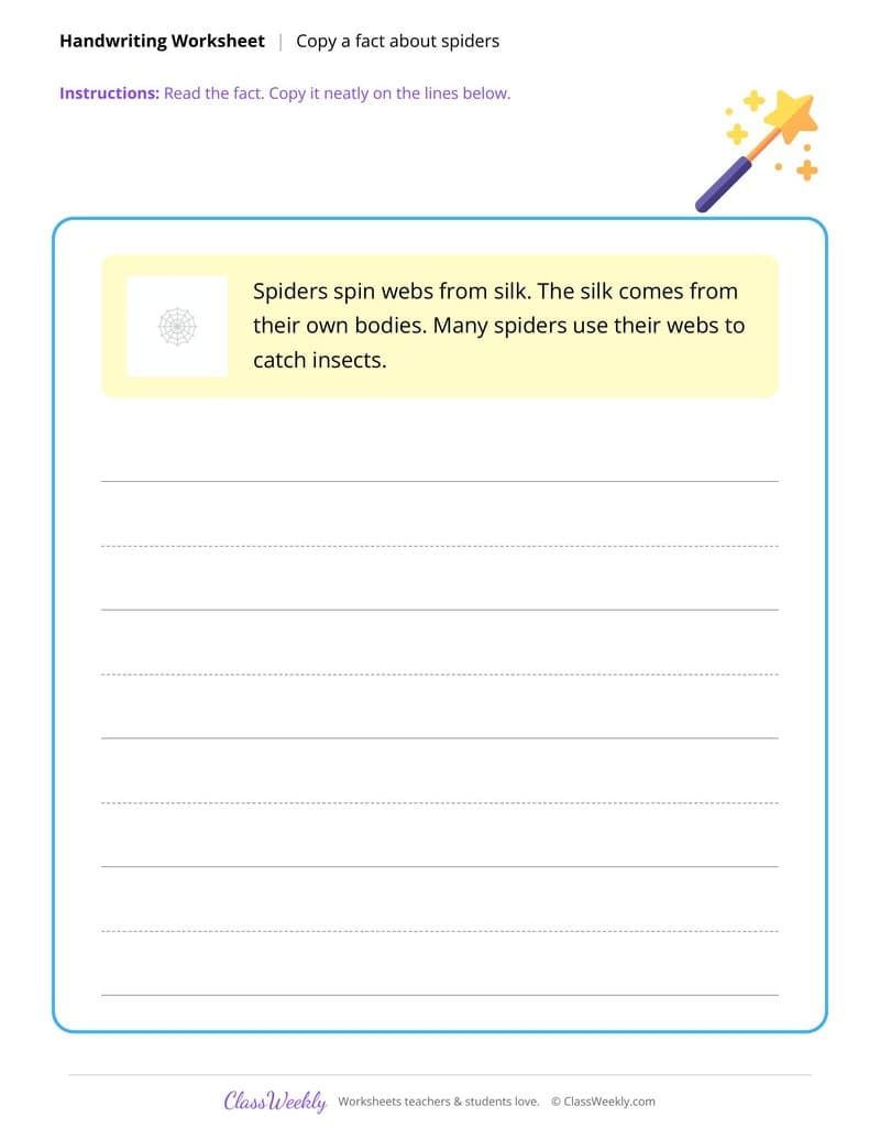 Copy a Fact - Halloween - 2nd Grade worksheet preview