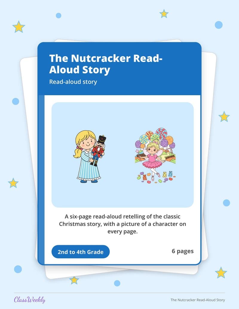 The Nutcracker Read-Aloud Story - 3rd Grade Holiday Activities printable preview