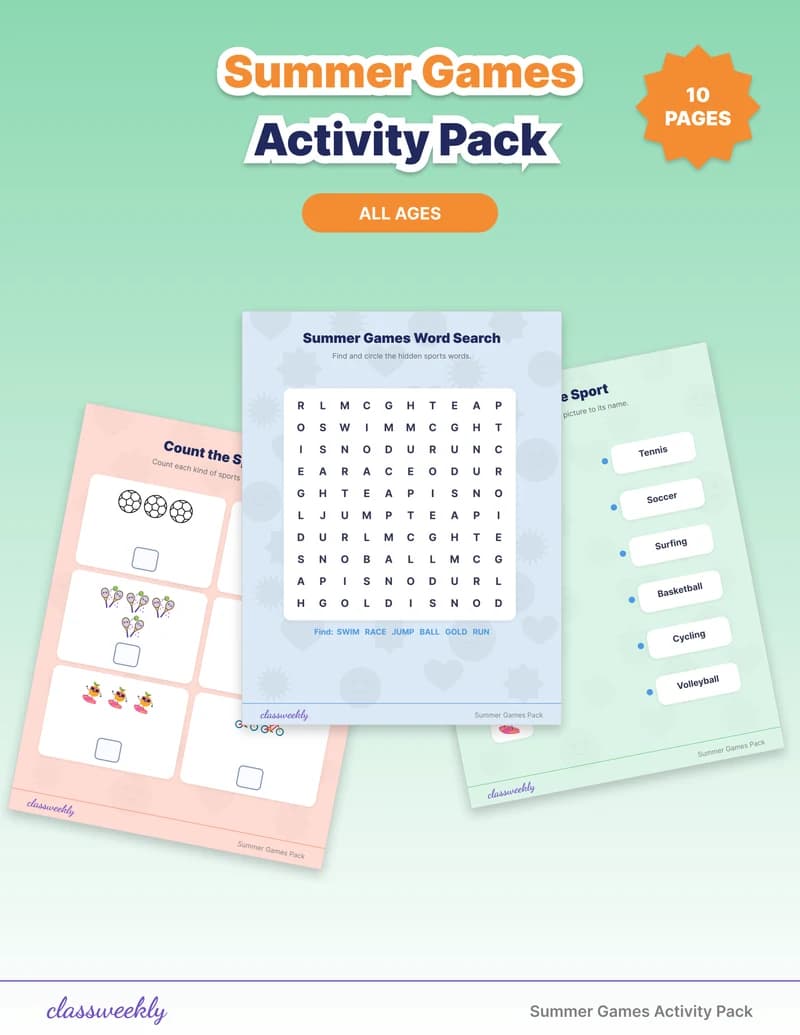 Summer Games Activity Pack - Kindergarten Summer Activities worksheet preview