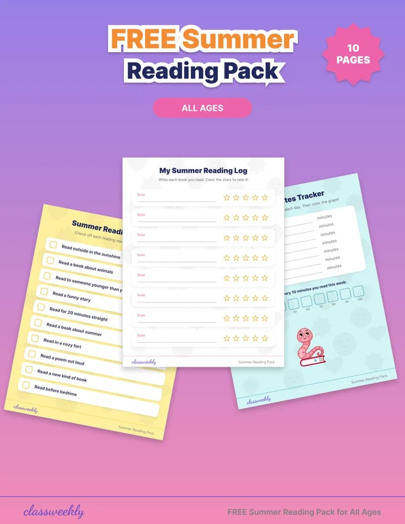 Summer Reading Pack - Kindergarten Summer Activities worksheet preview