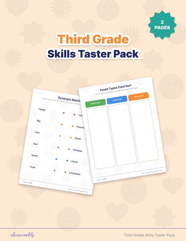 Skills Taster Pack - 3rd Grade Graphic Organizers worksheet preview