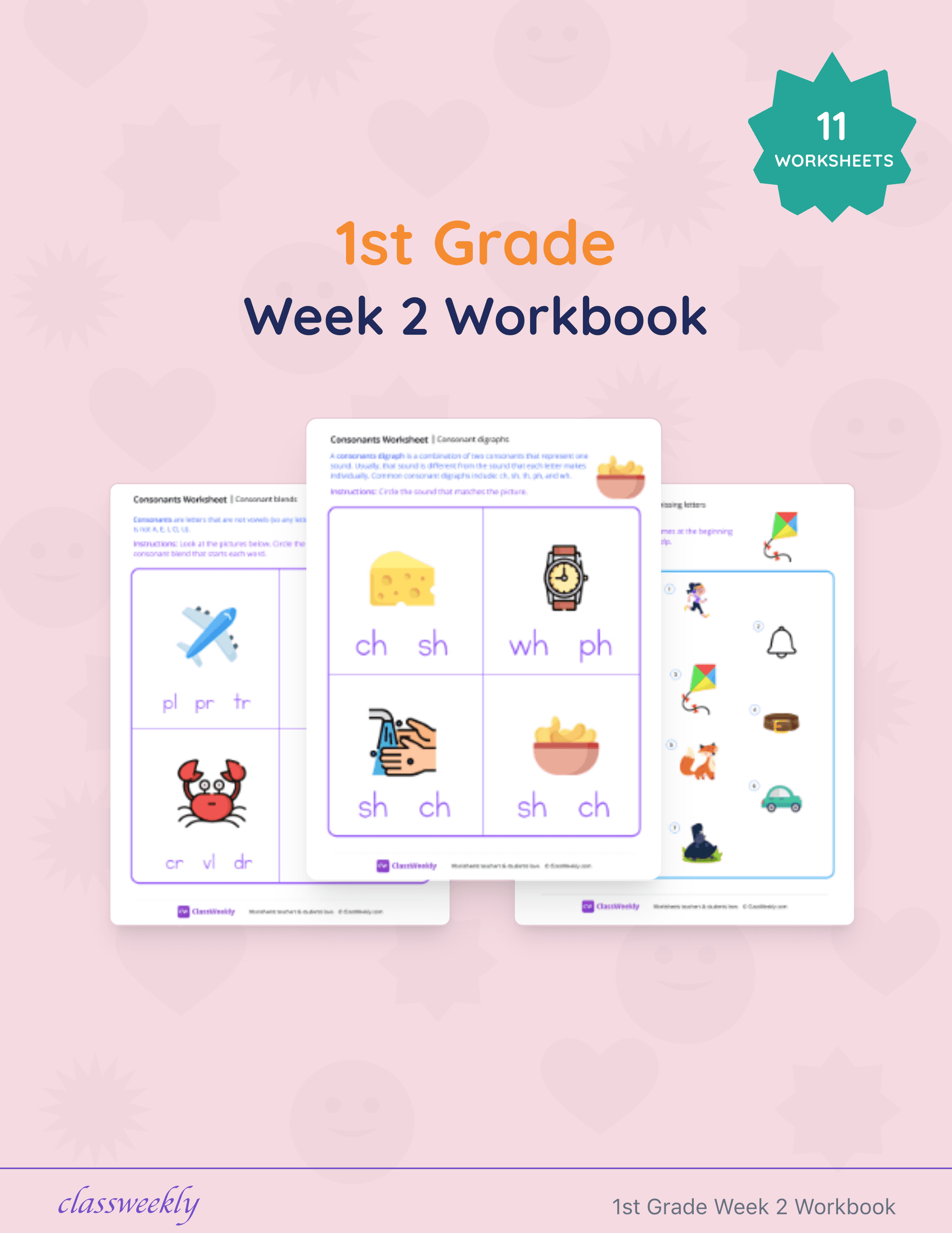 1st Grade Week 2 Workbook
