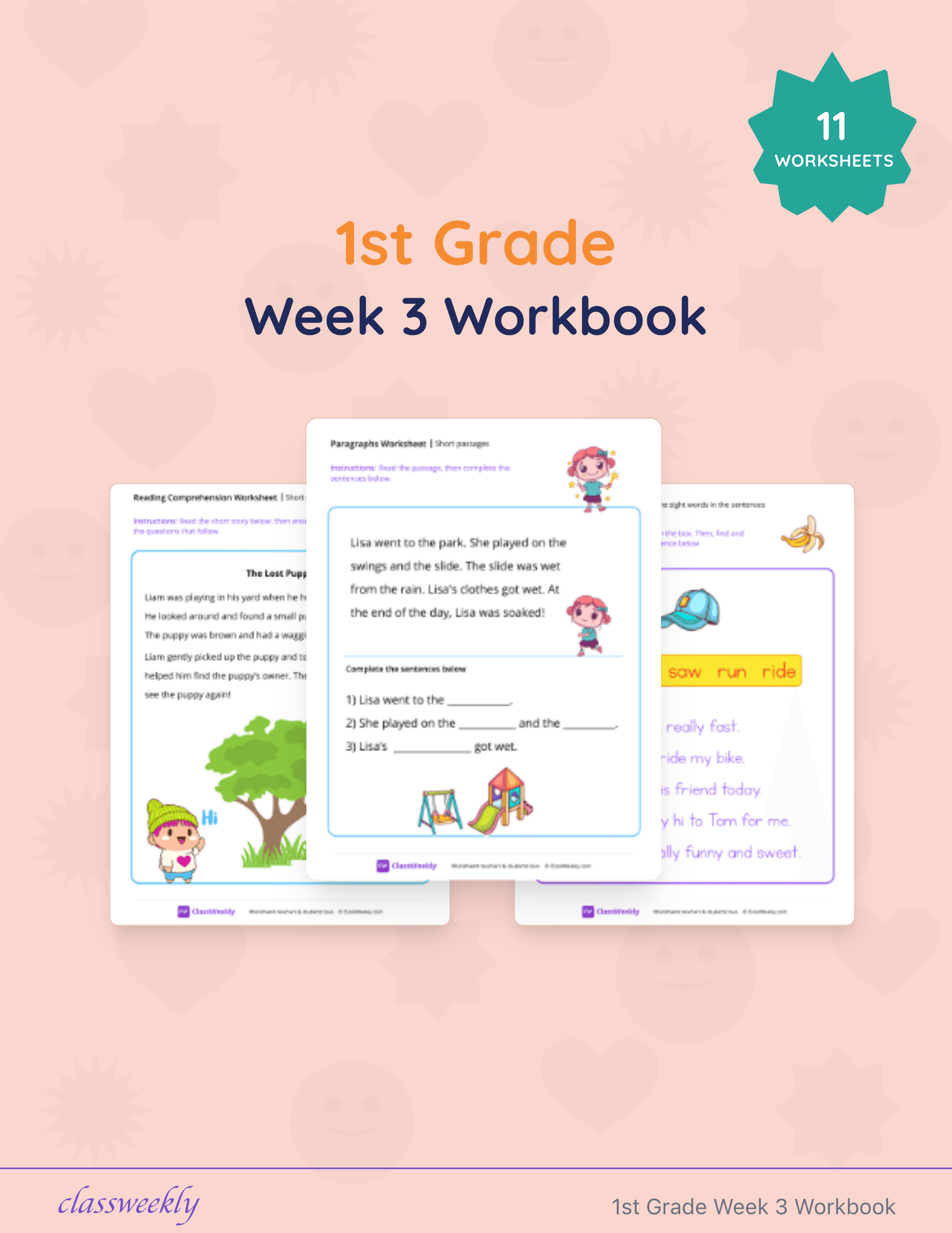 1st Grade Week 3 Workbook