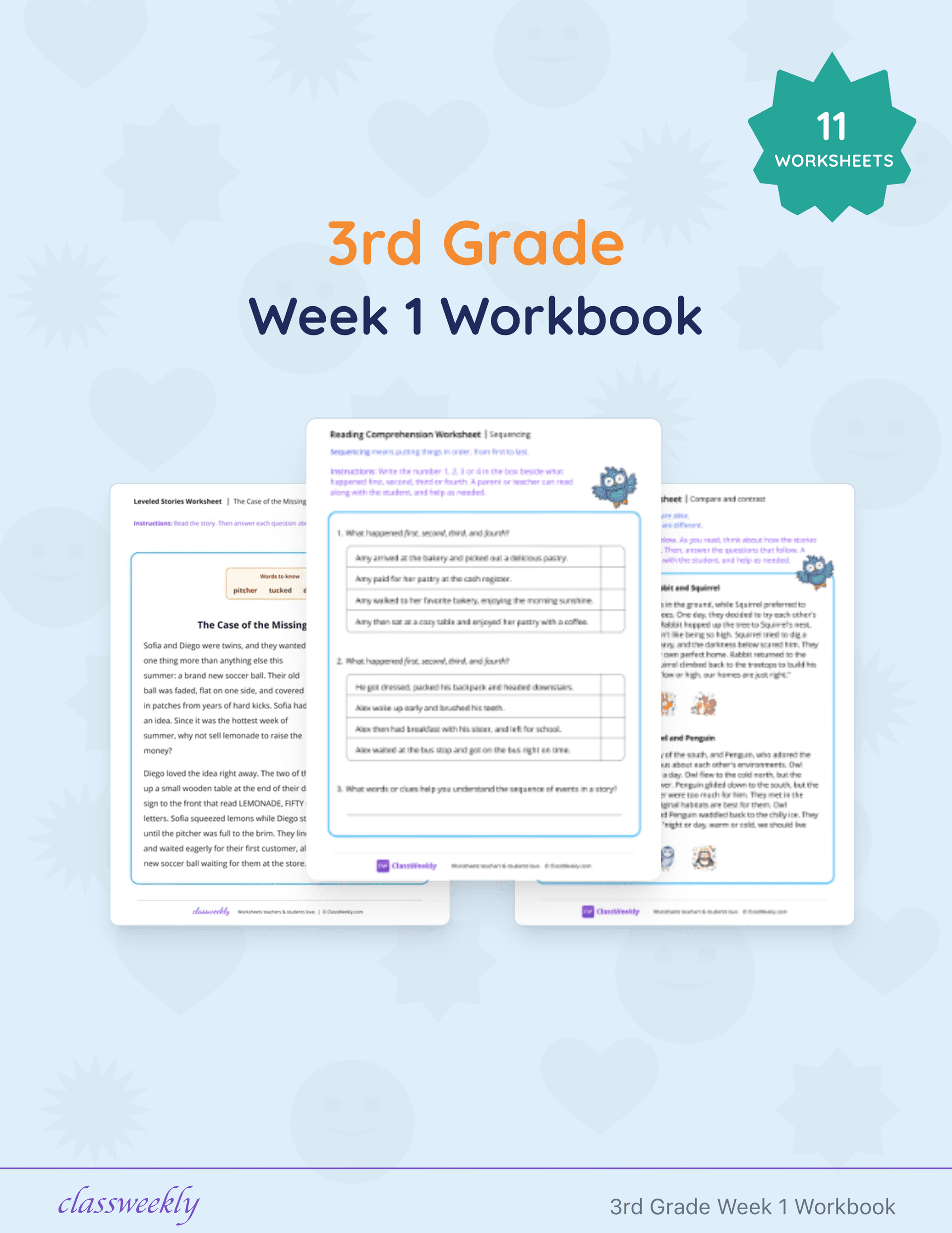 3rd Grade Week 1 Workbook
