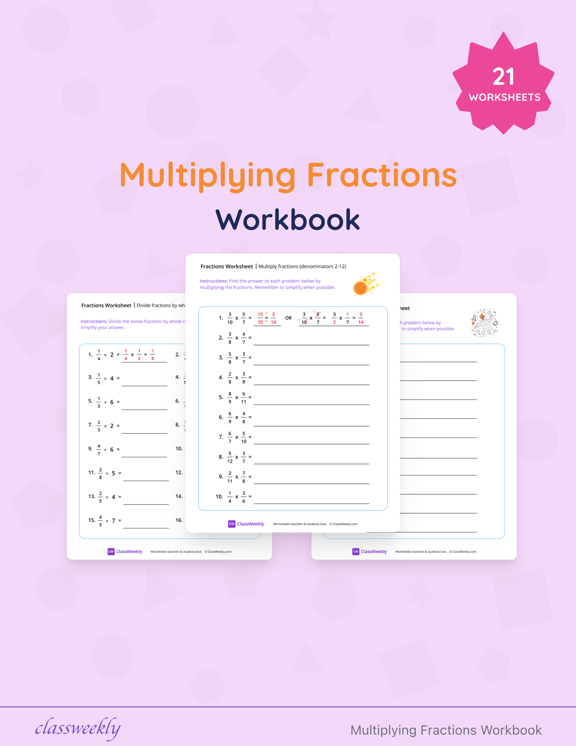 Multiplying Fractions Workbook
