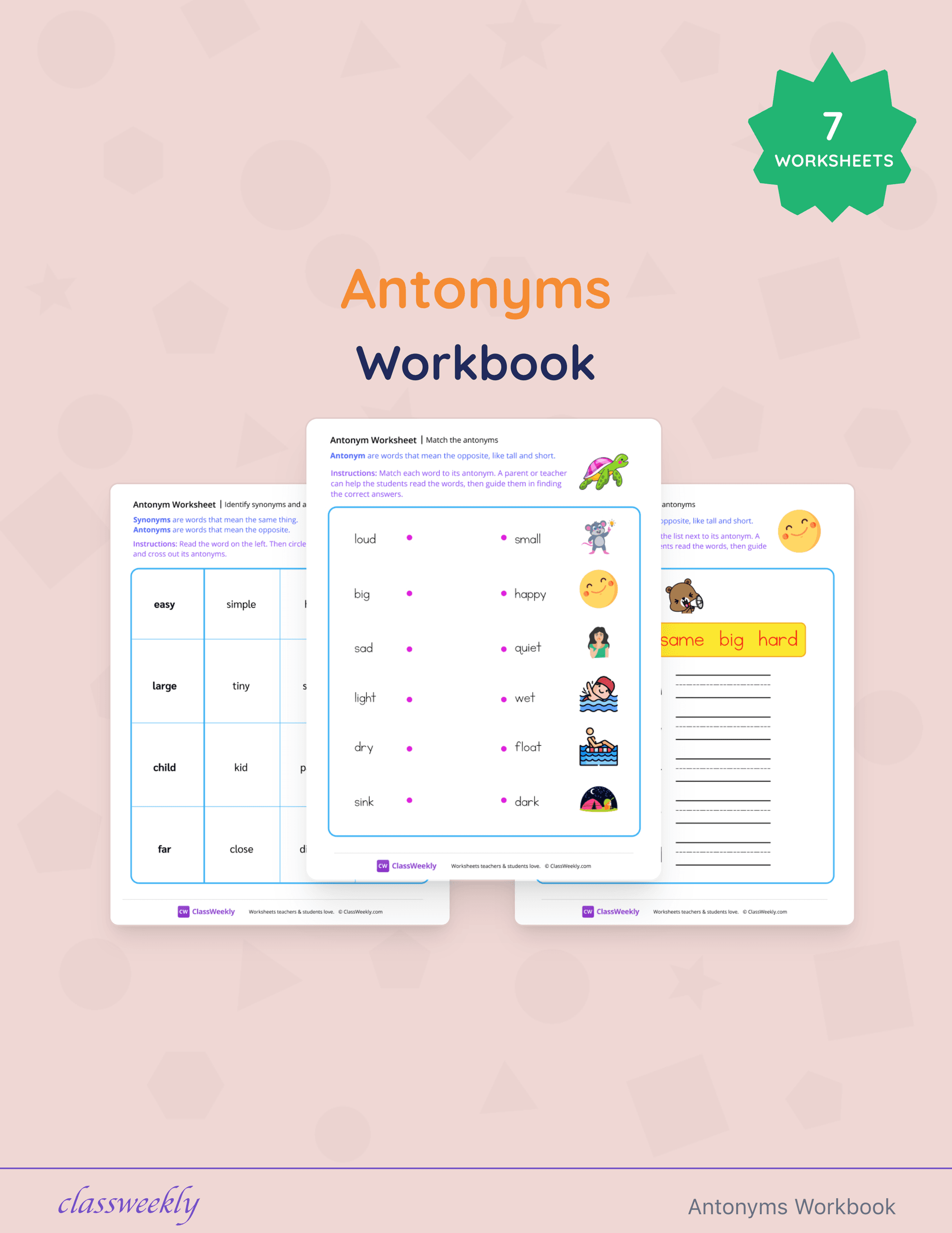Antonyms Workbook cover