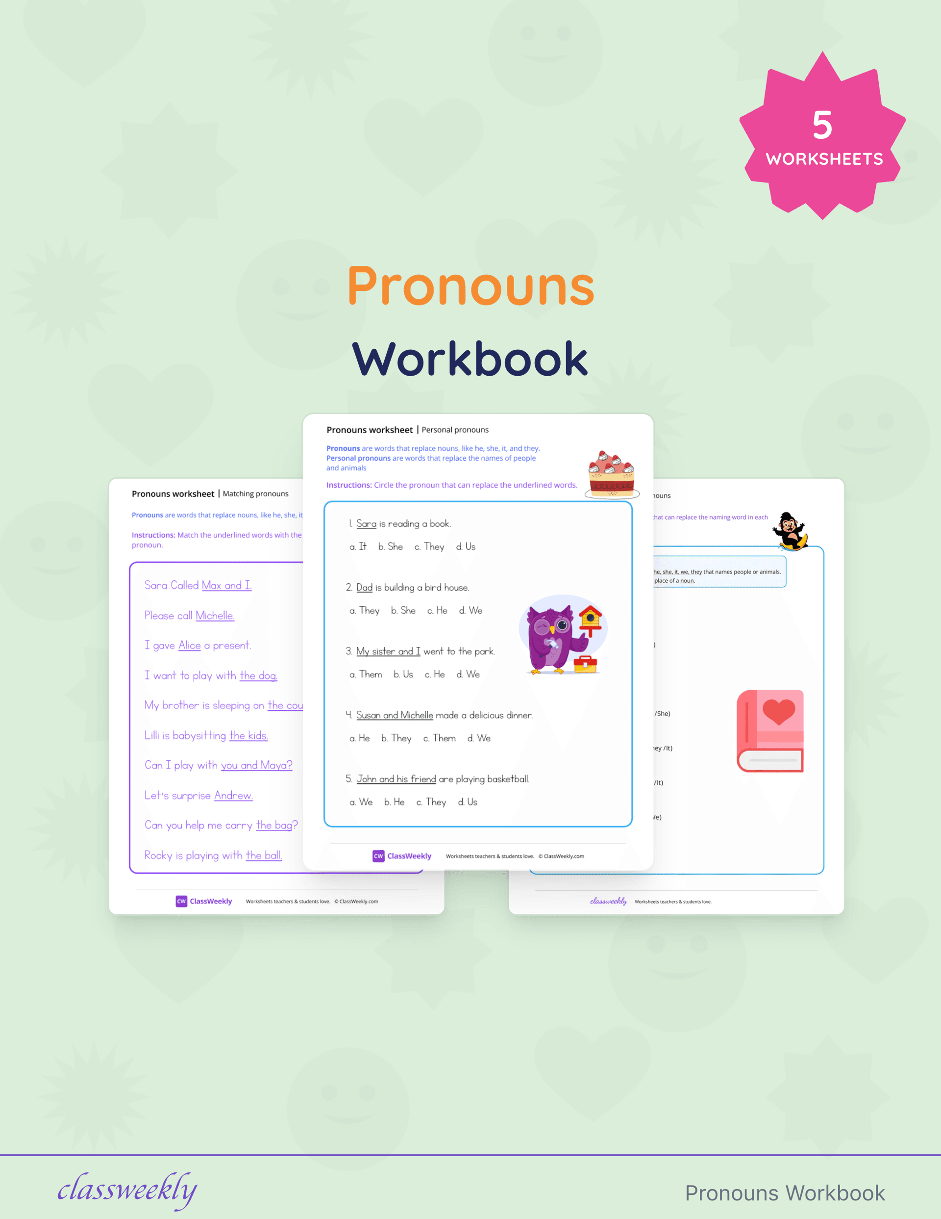 Pronouns Workbook cover
