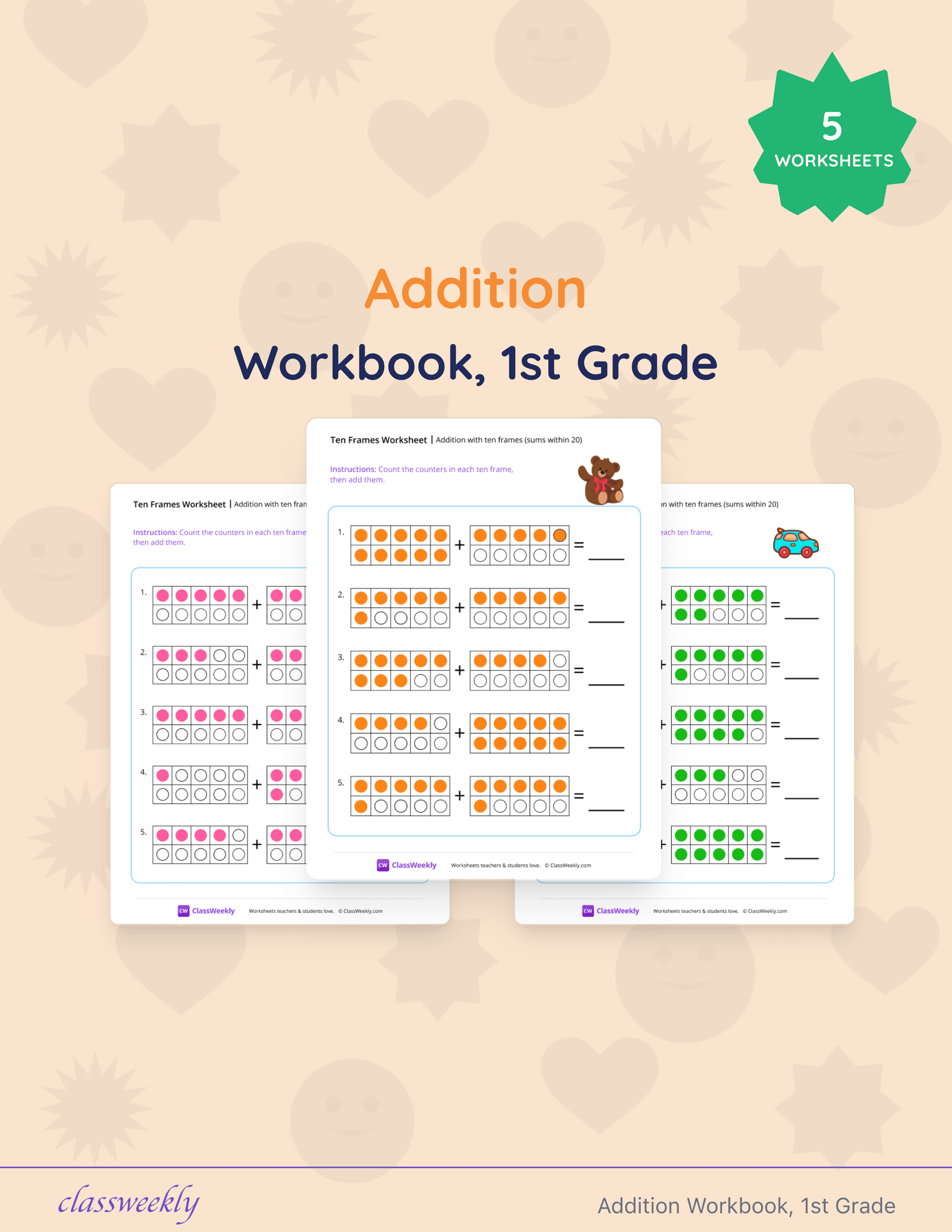 Addition Workbook, 1st Grade cover