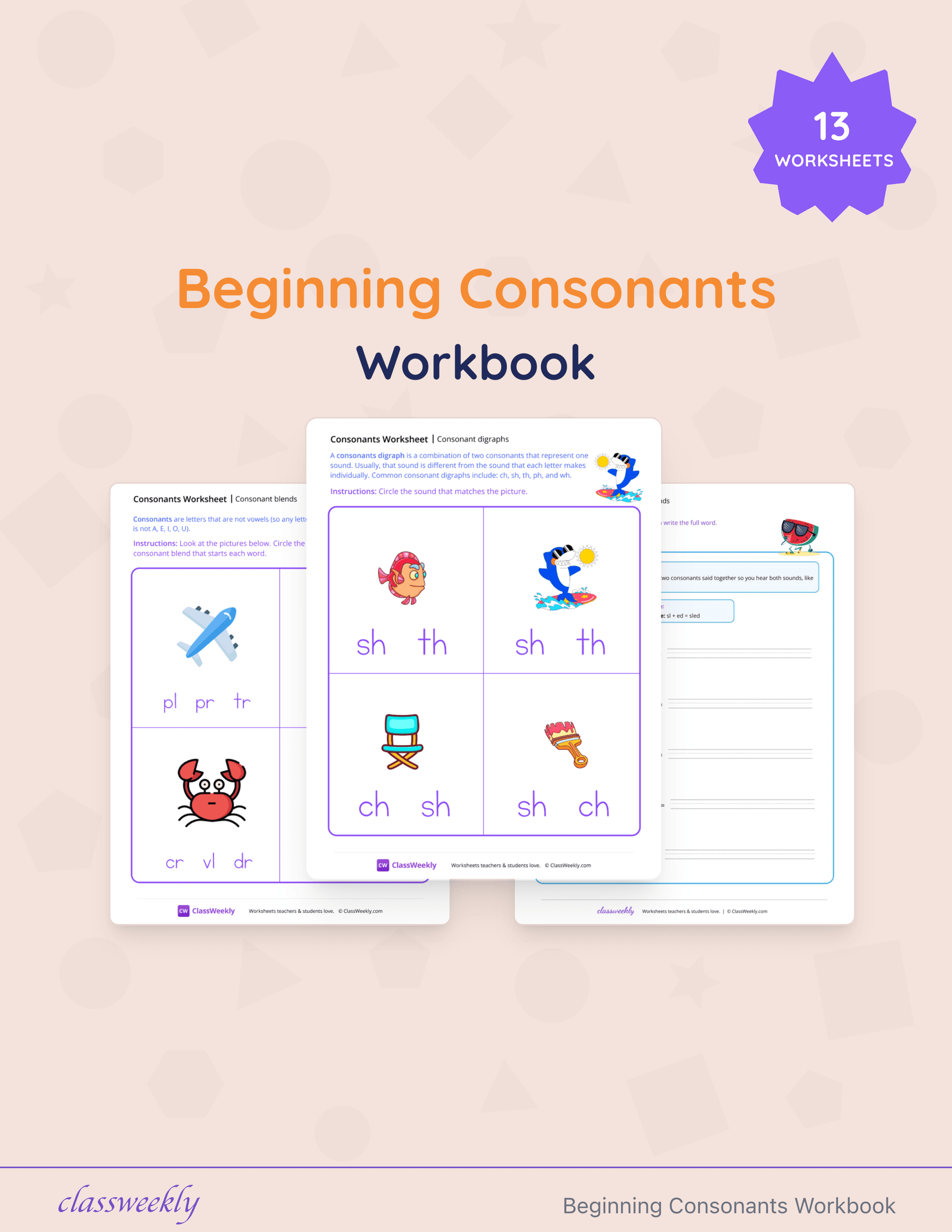 Beginning Consonants Workbook cover