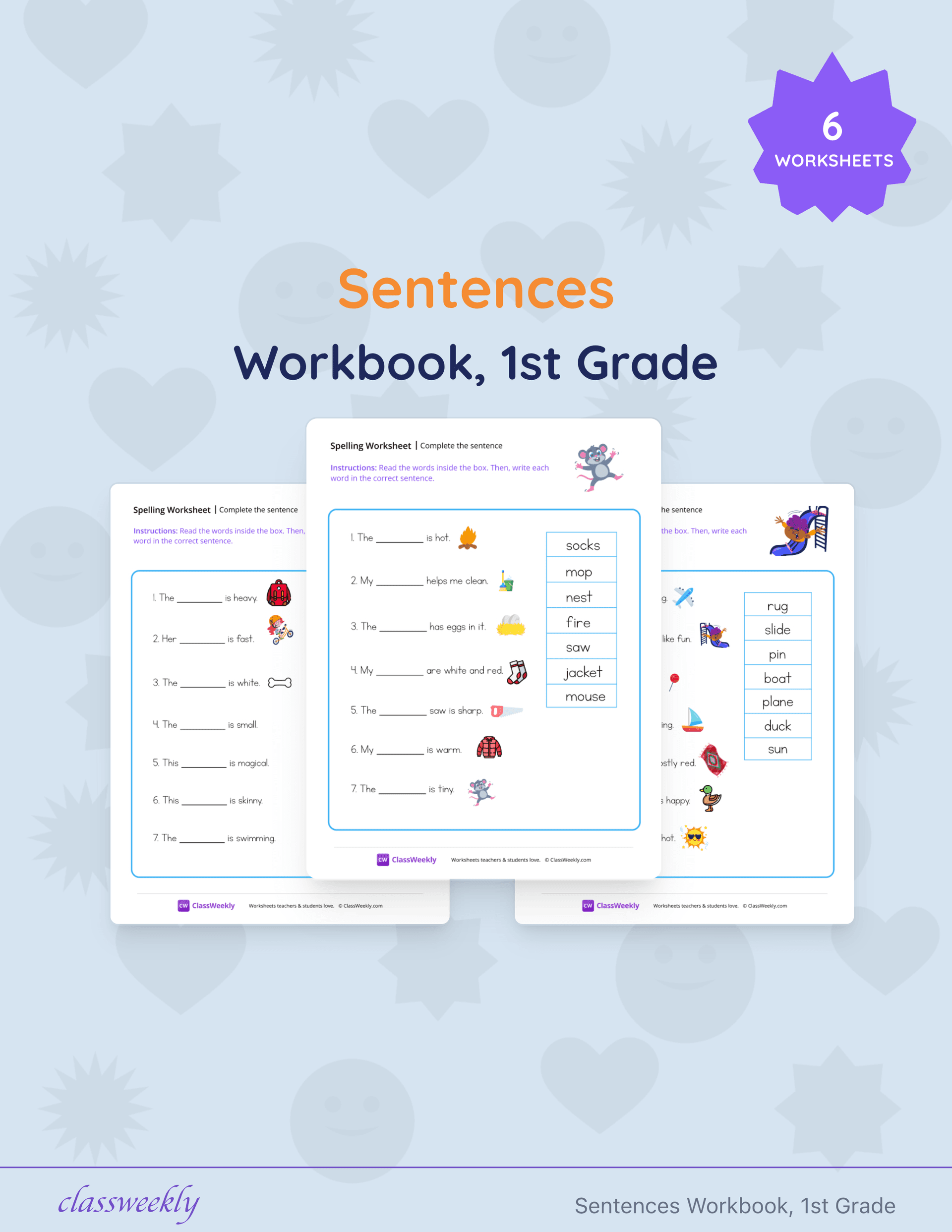 Sentences Workbook, 1st Grade cover