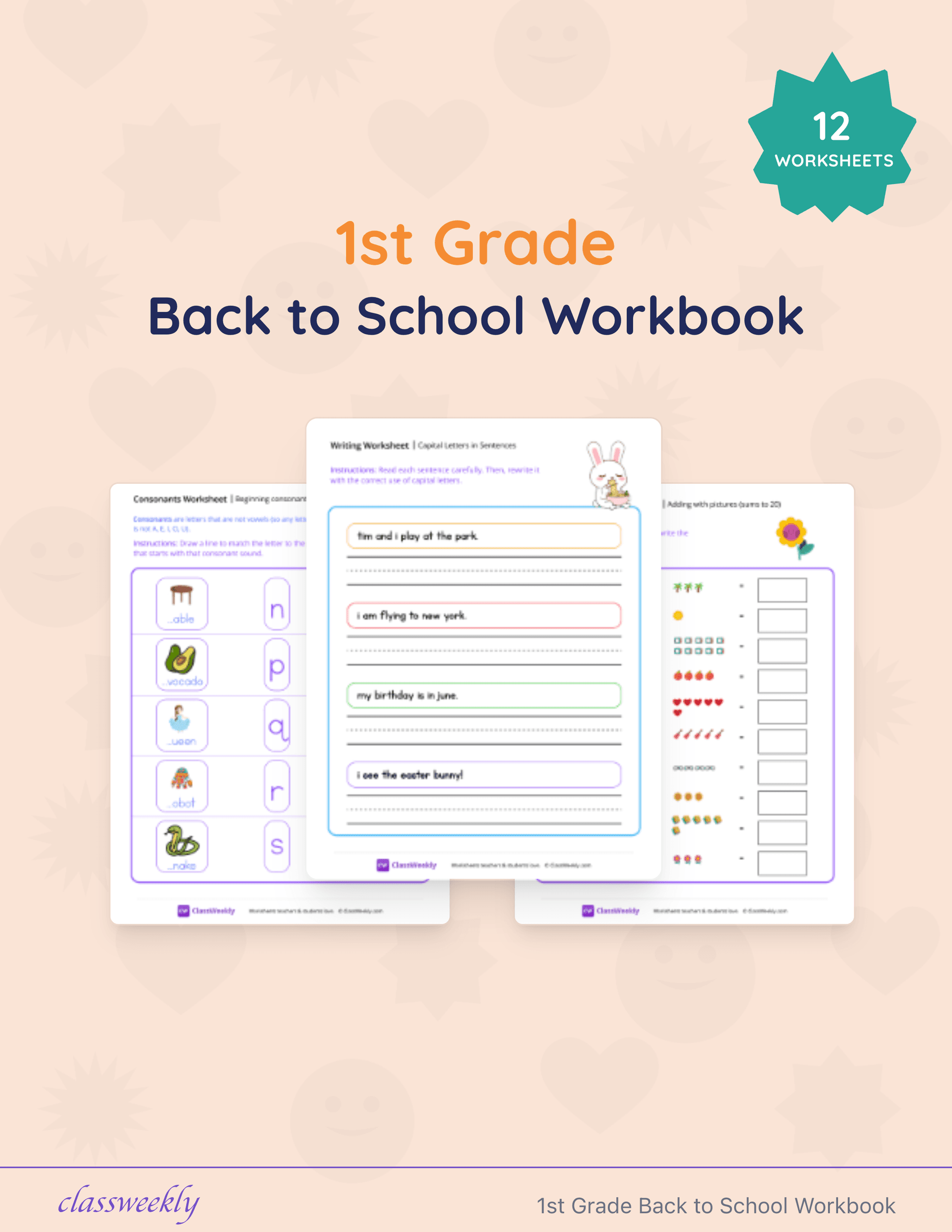 1st Grade Back to School Workbook