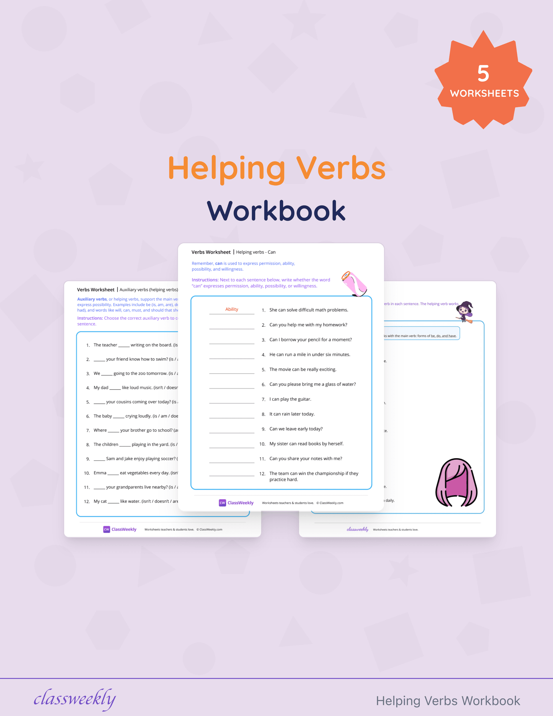 Helping Verbs Workbook cover