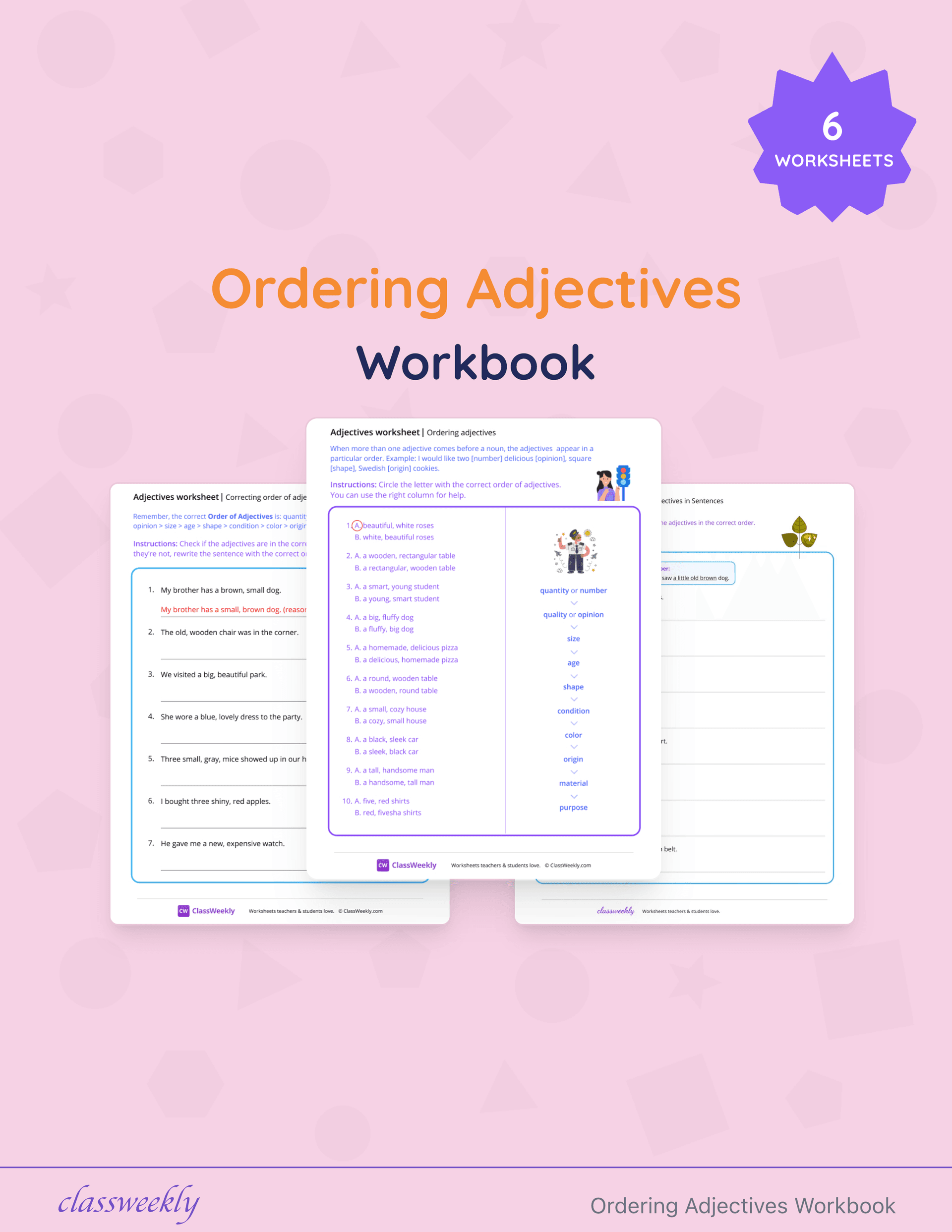 Ordering Adjectives Workbook cover