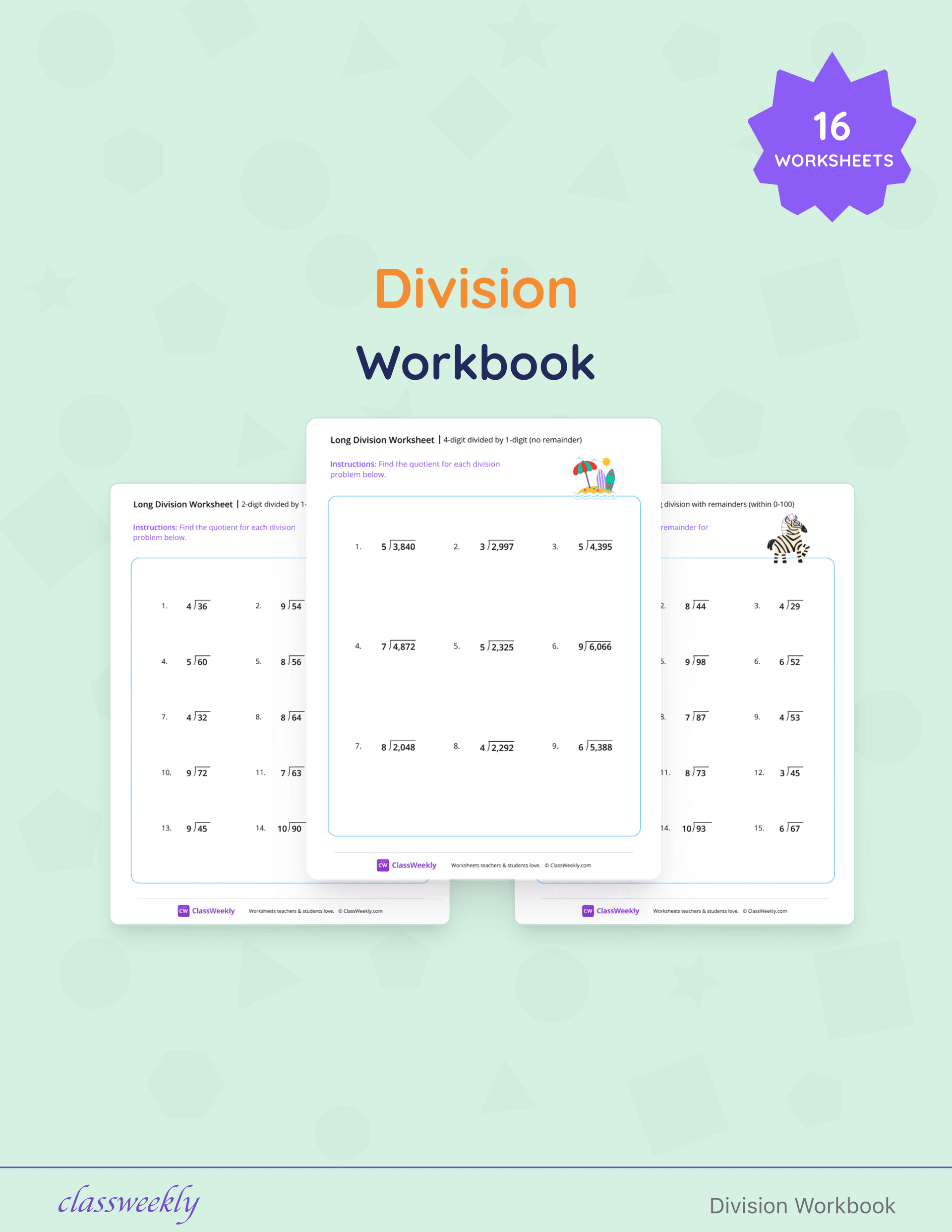 Division Workbook cover