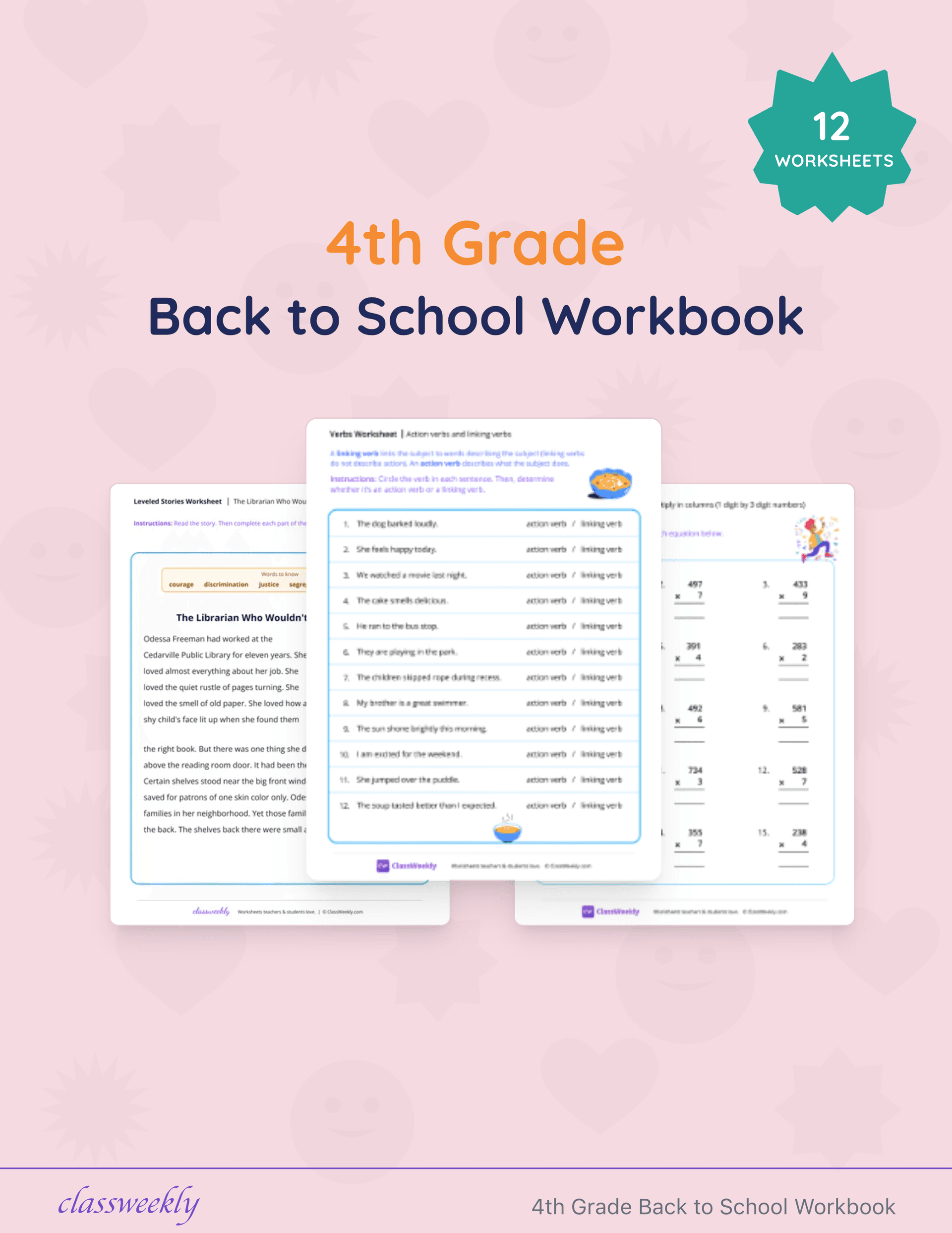 4th Grade Back to School Workbook