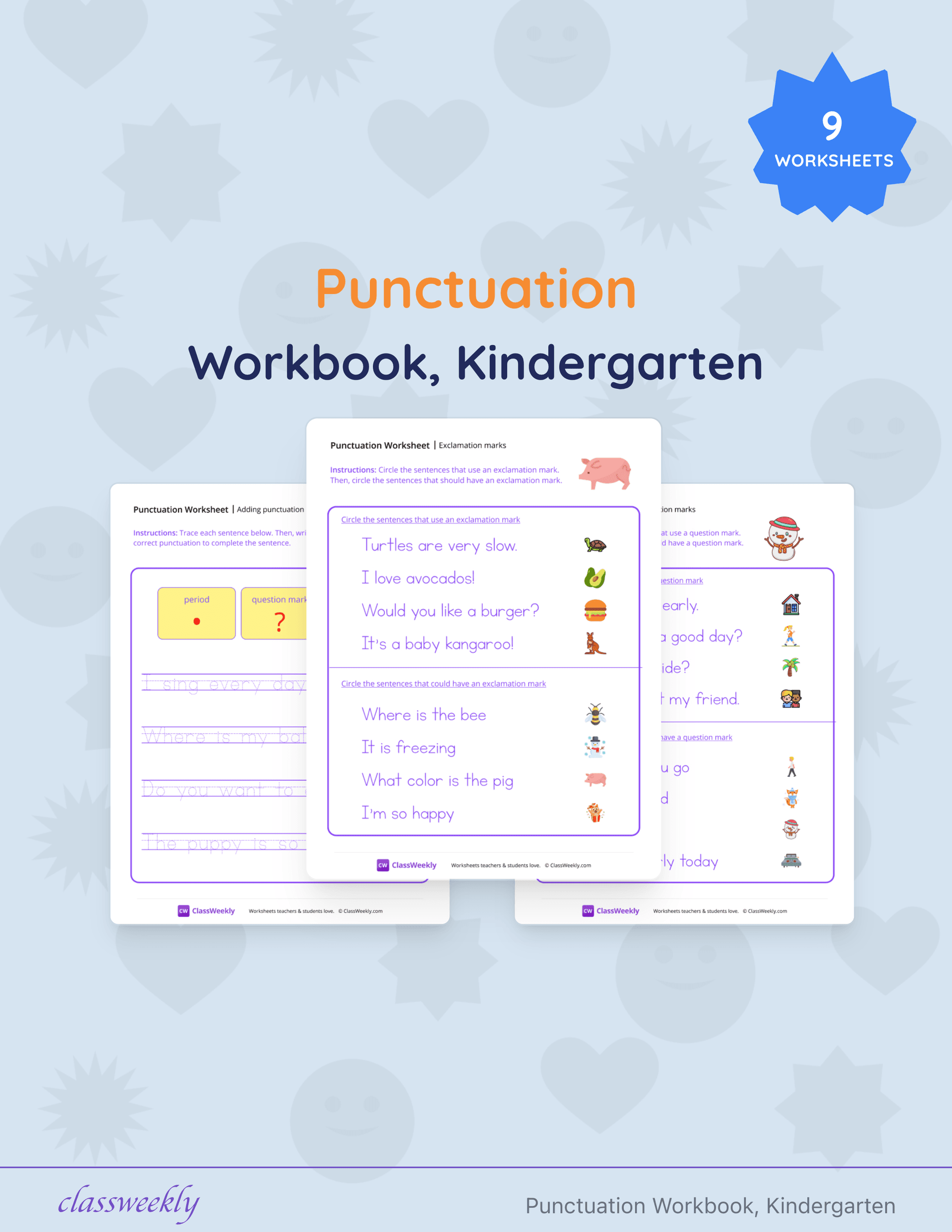 Punctuation Workbook, Kindergarten cover