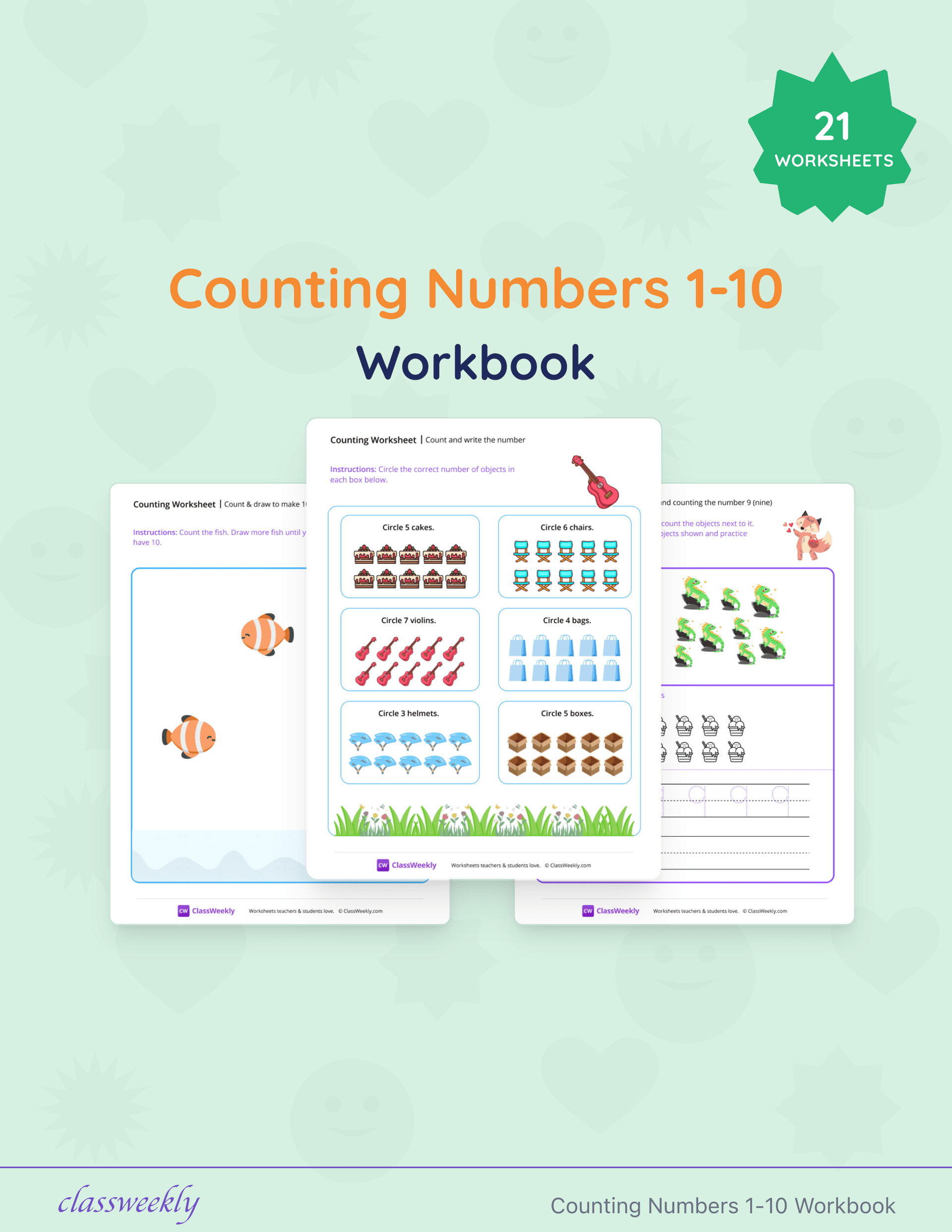 Counting Numbers 1-10 Workbook cover