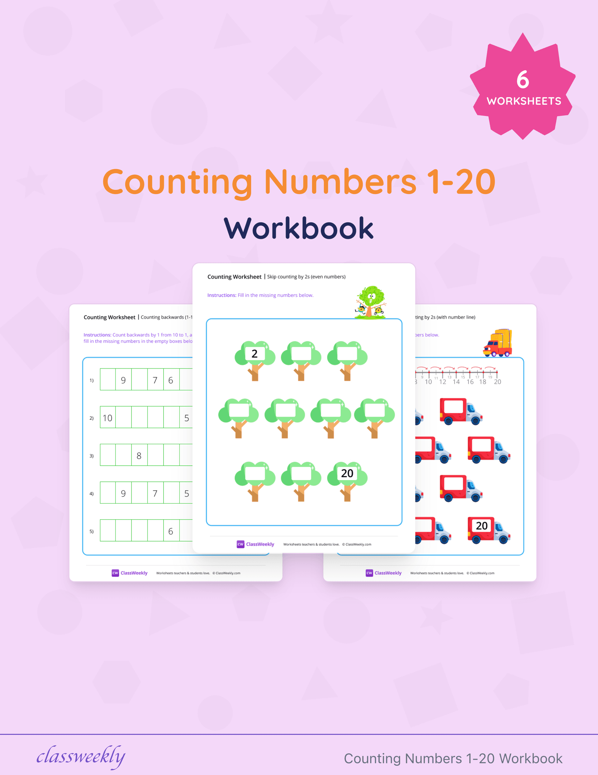 Counting Numbers 1-20 Workbook cover