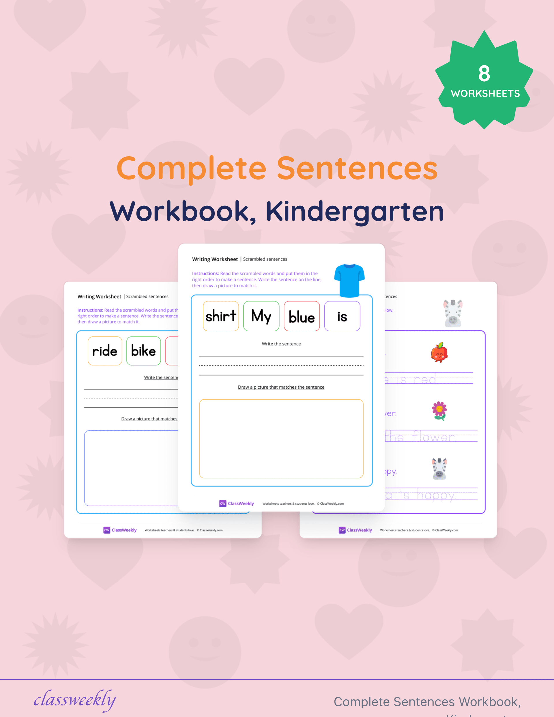 Complete Sentences Workbook, Kindergarten cover
