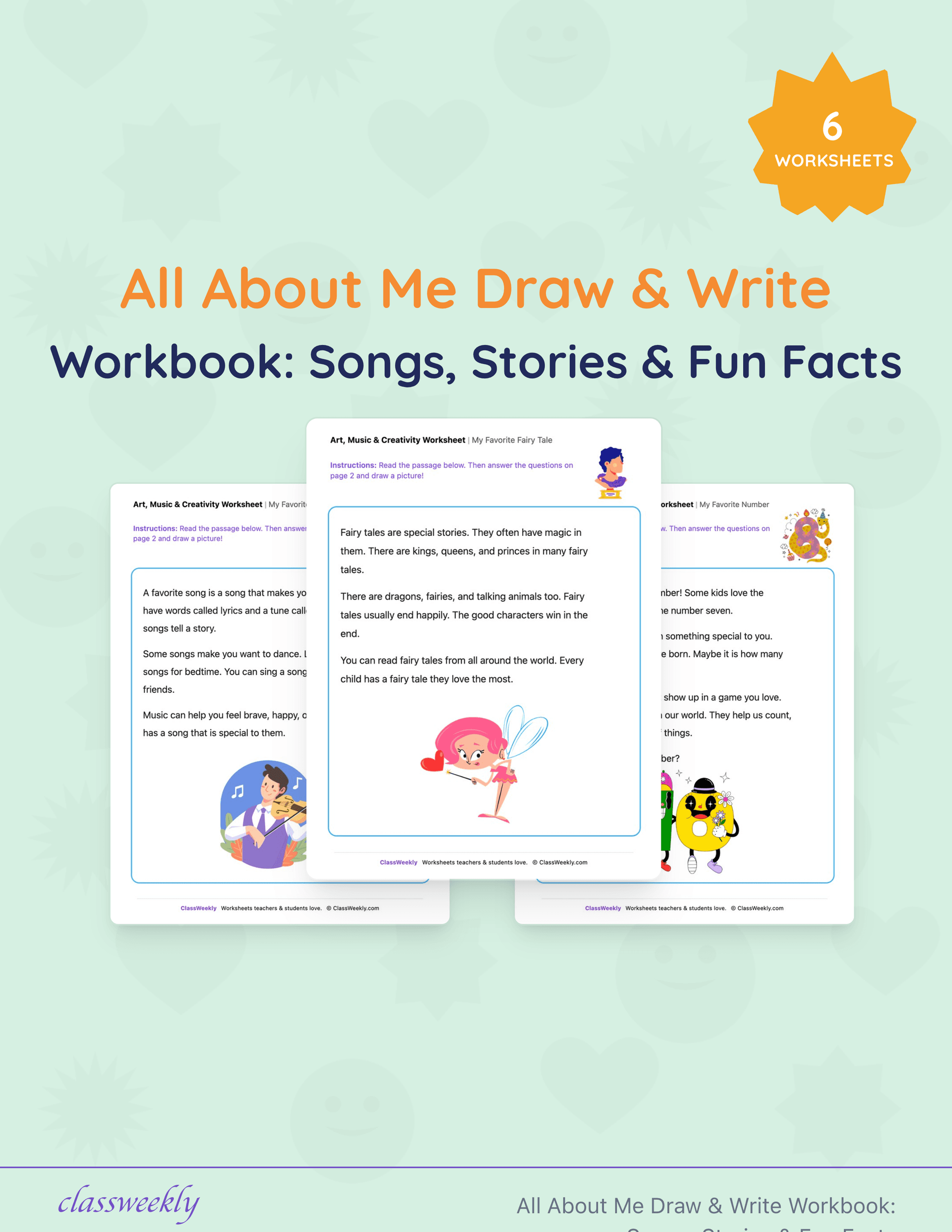 All About Me Draw & Write Workbook: Songs, Stories & Fun Facts cover