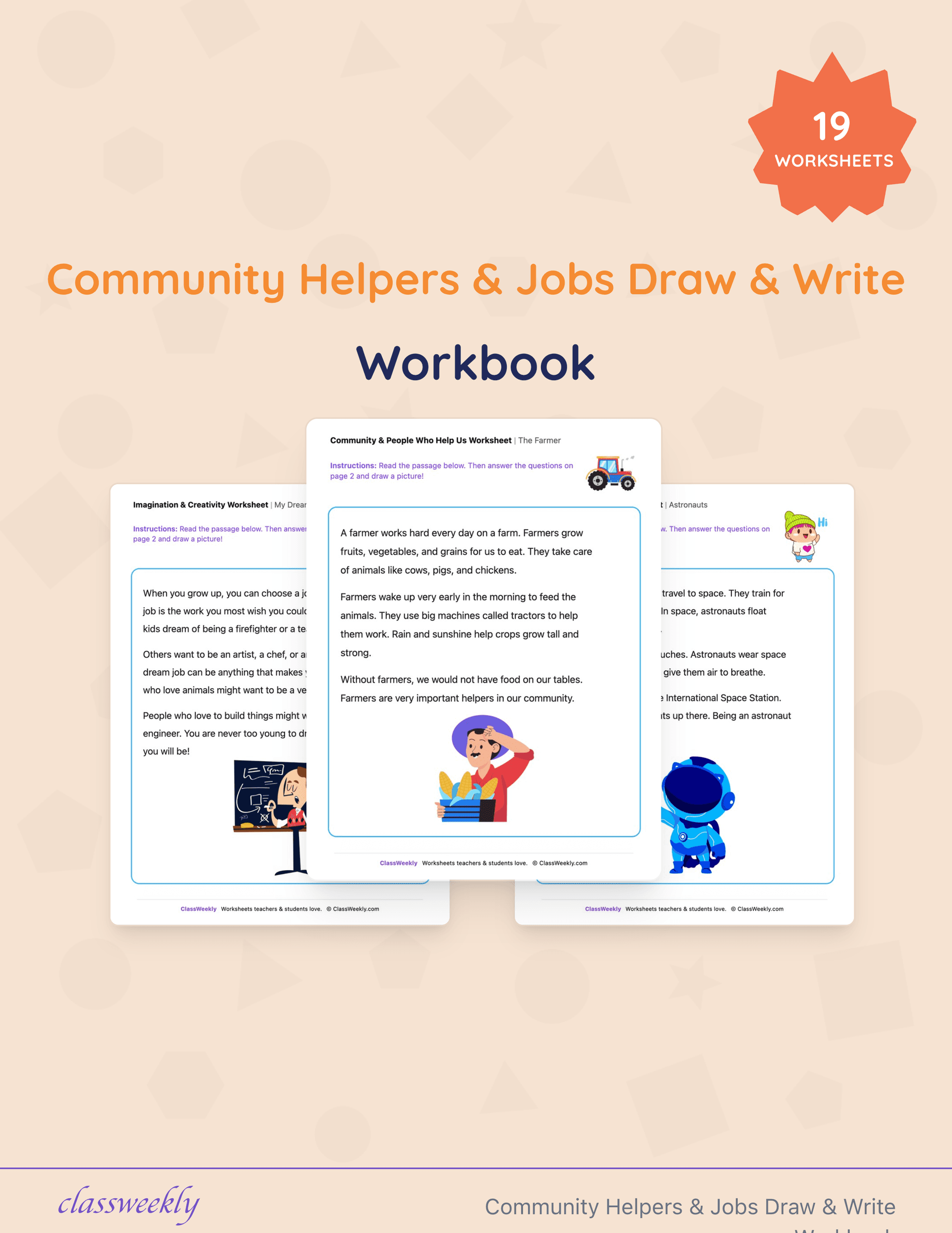 Community Helpers & Jobs Draw & Write Workbook cover