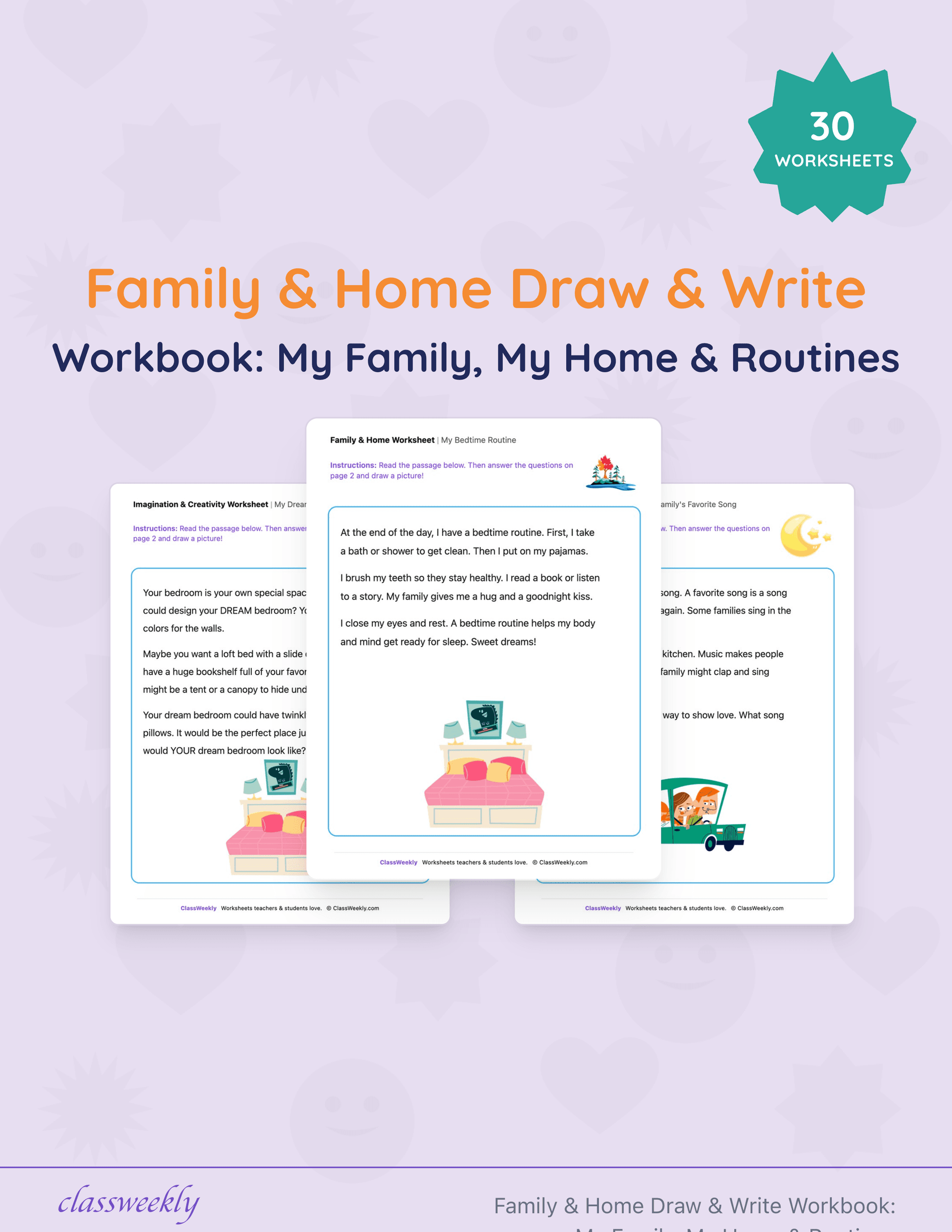 Family & Home Draw & Write Workbook: My Family, My Home & Routines cover