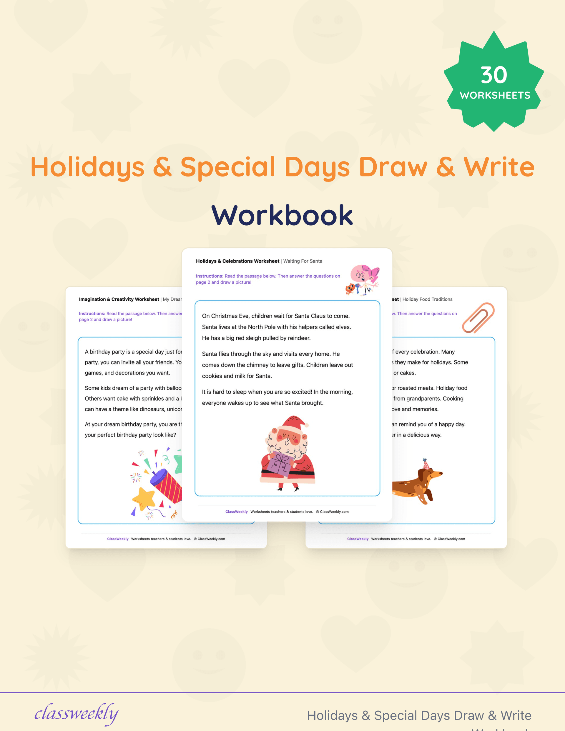 Holidays & Special Days Draw & Write Workbook cover