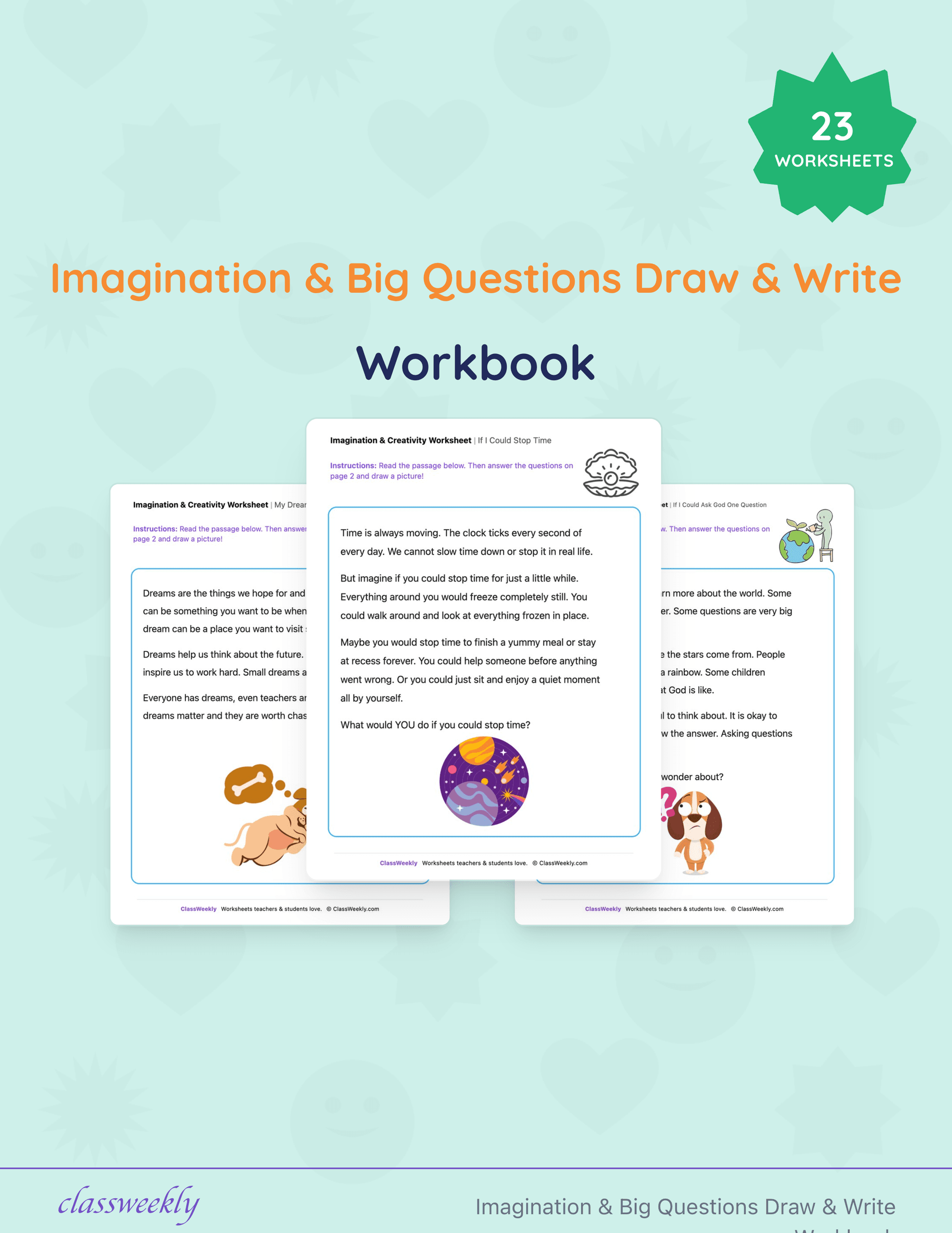 Imagination & Big Questions Draw & Write Workbook cover