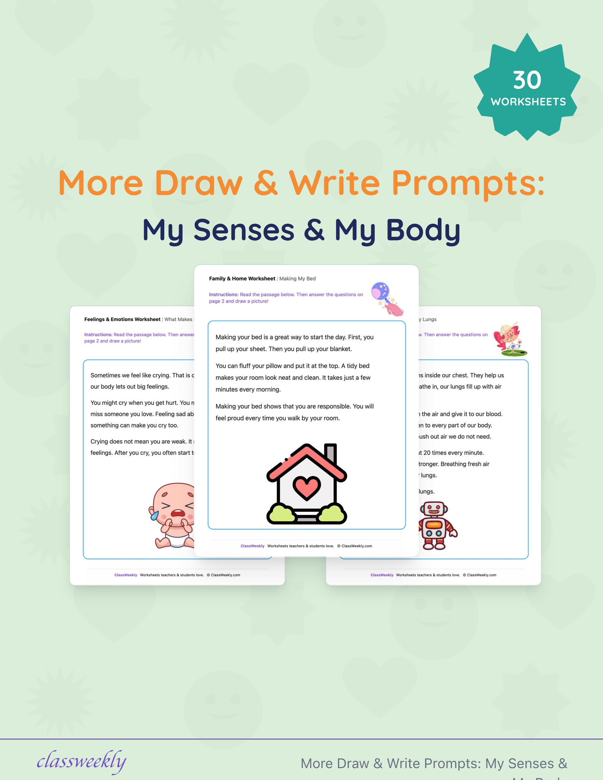 More Draw & Write Prompts: My Senses & My Body cover