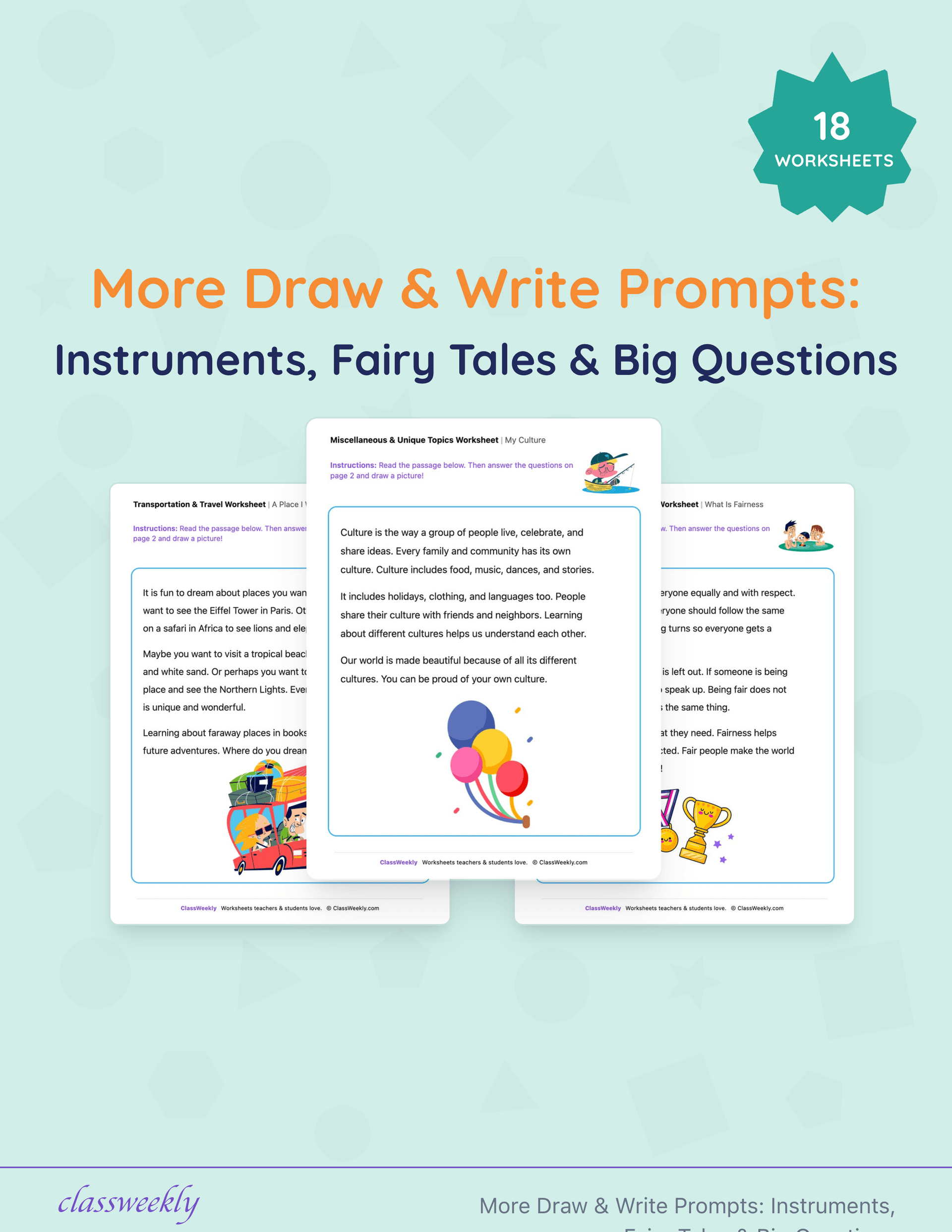 More Draw & Write Prompts: Instruments, Fairy Tales & Big Questions cover