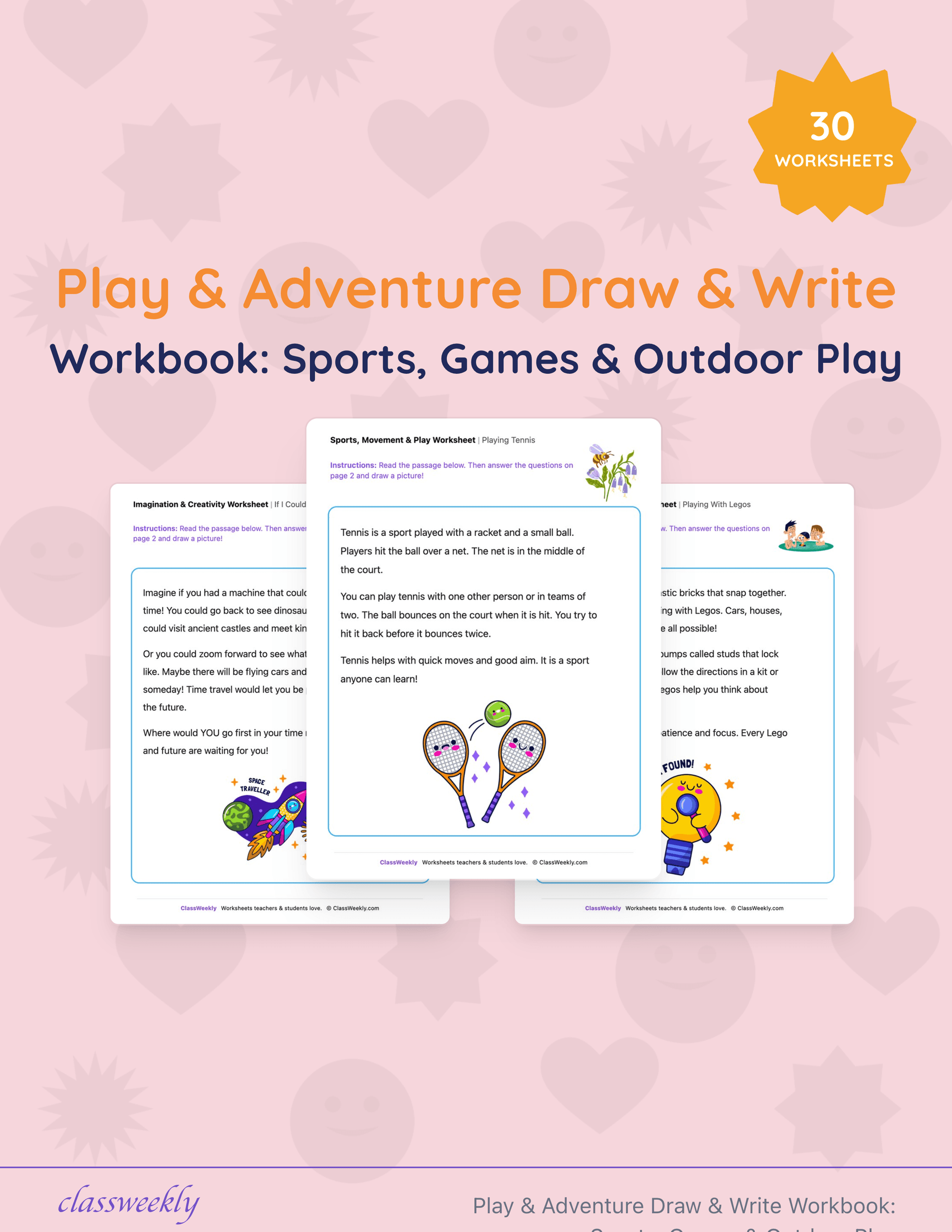 Play & Adventure Draw & Write Workbook: Sports, Games & Outdoor Play cover