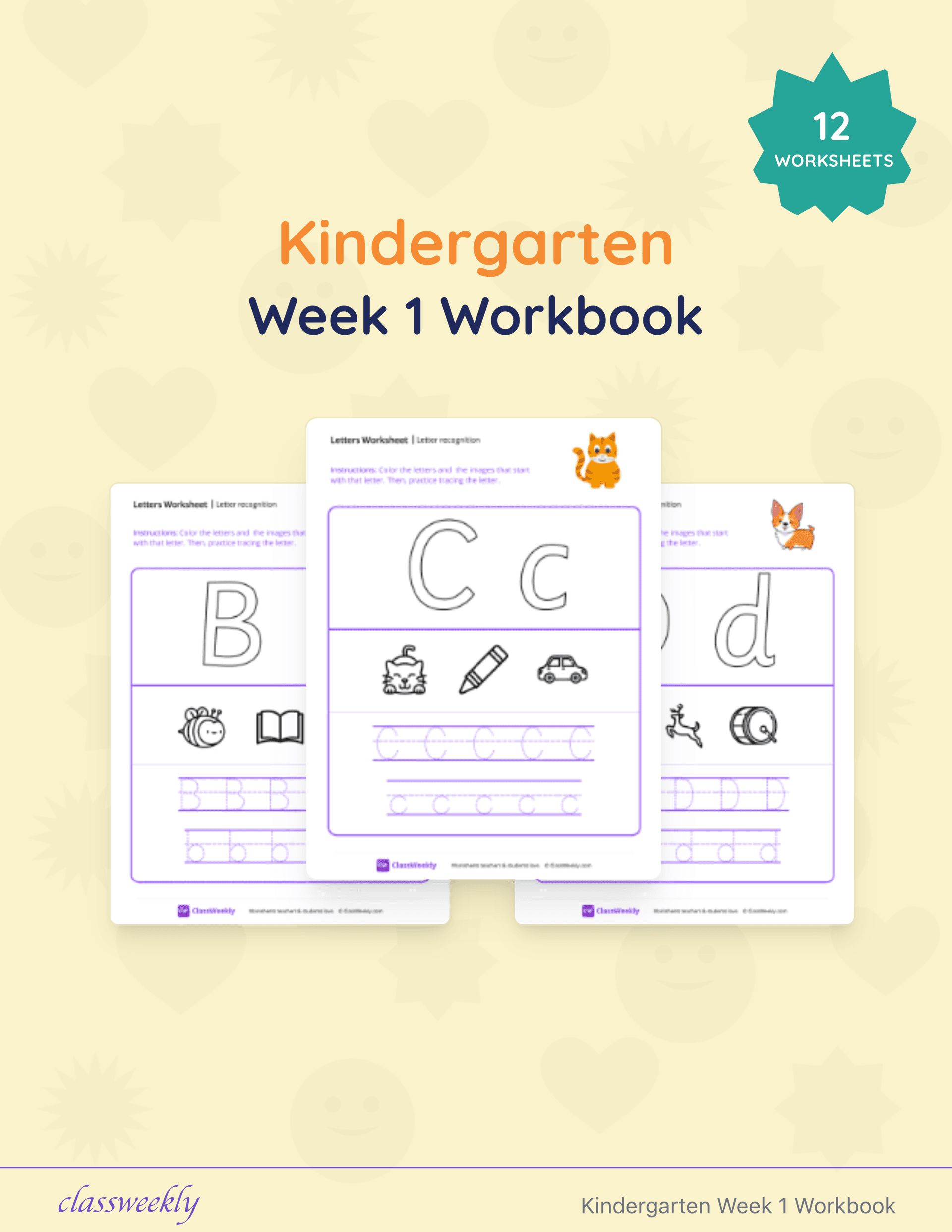 Kindergarten Week 1 Workbook