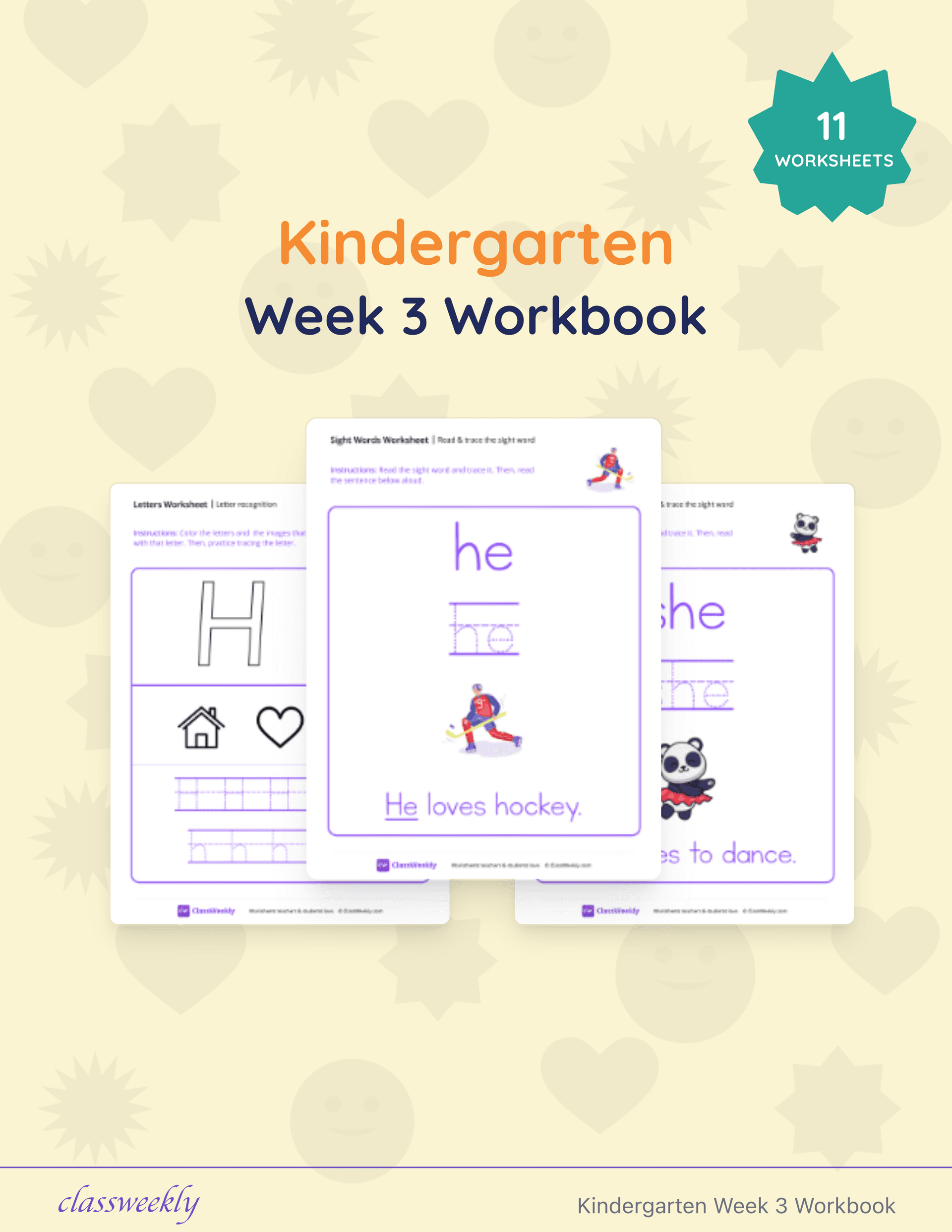 Kindergarten Week 3 Workbook