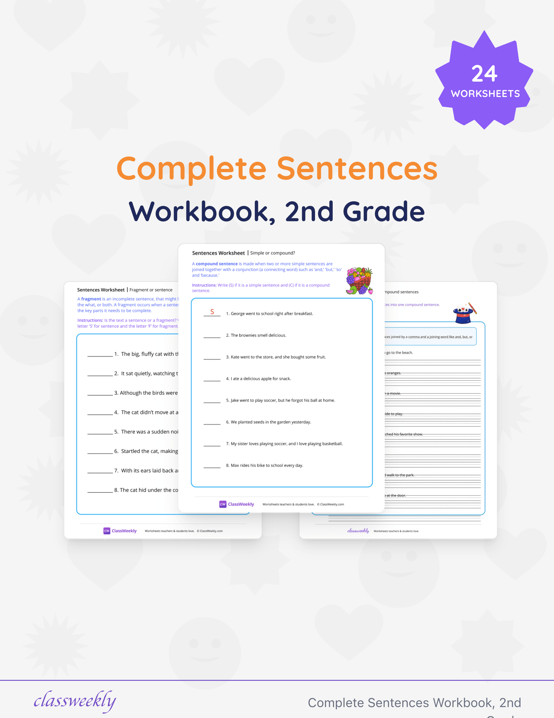 Complete Sentences Workbook, 2nd Grade cover