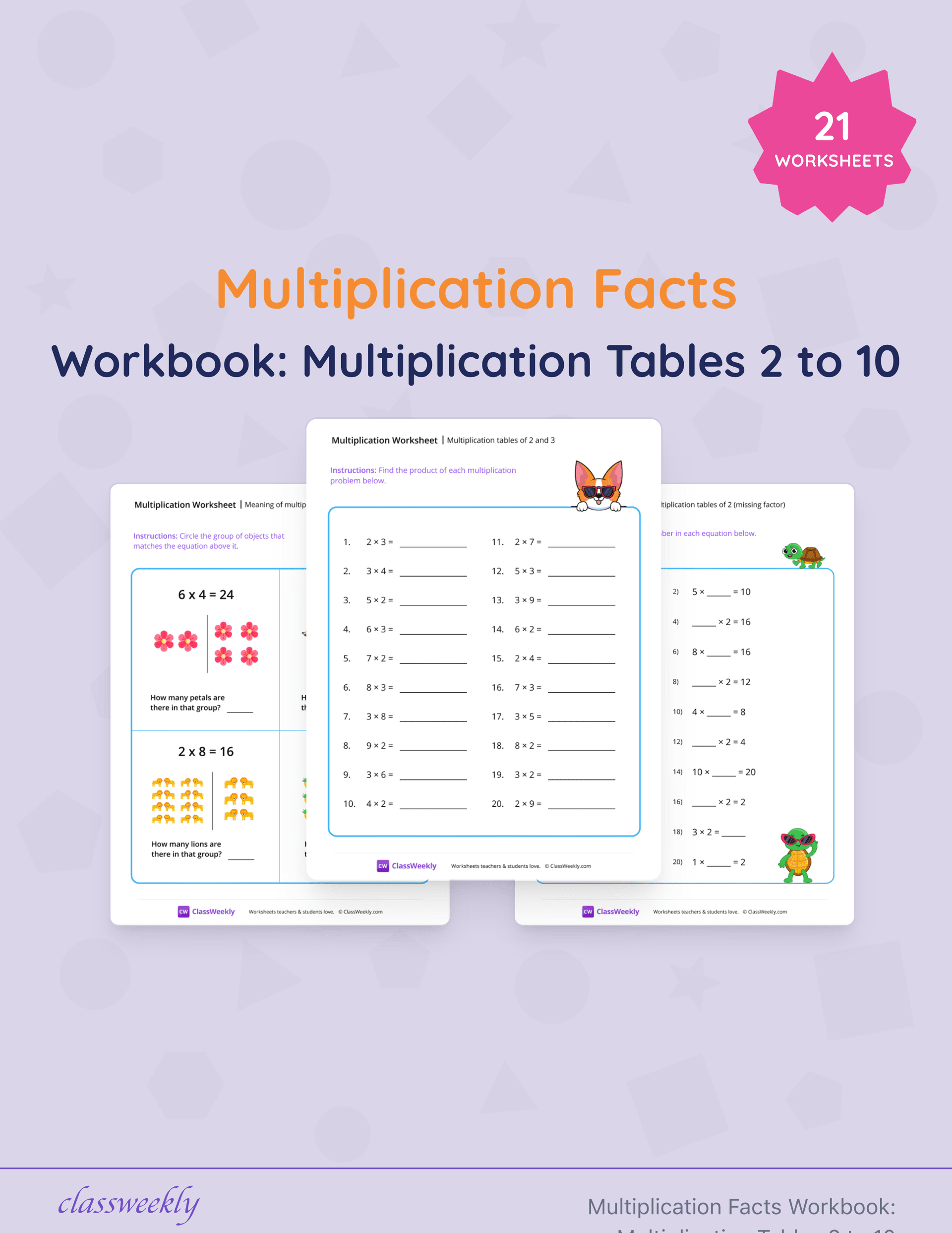 Multiplication Facts Workbook: Multiplication Tables 2 to 10 cover
