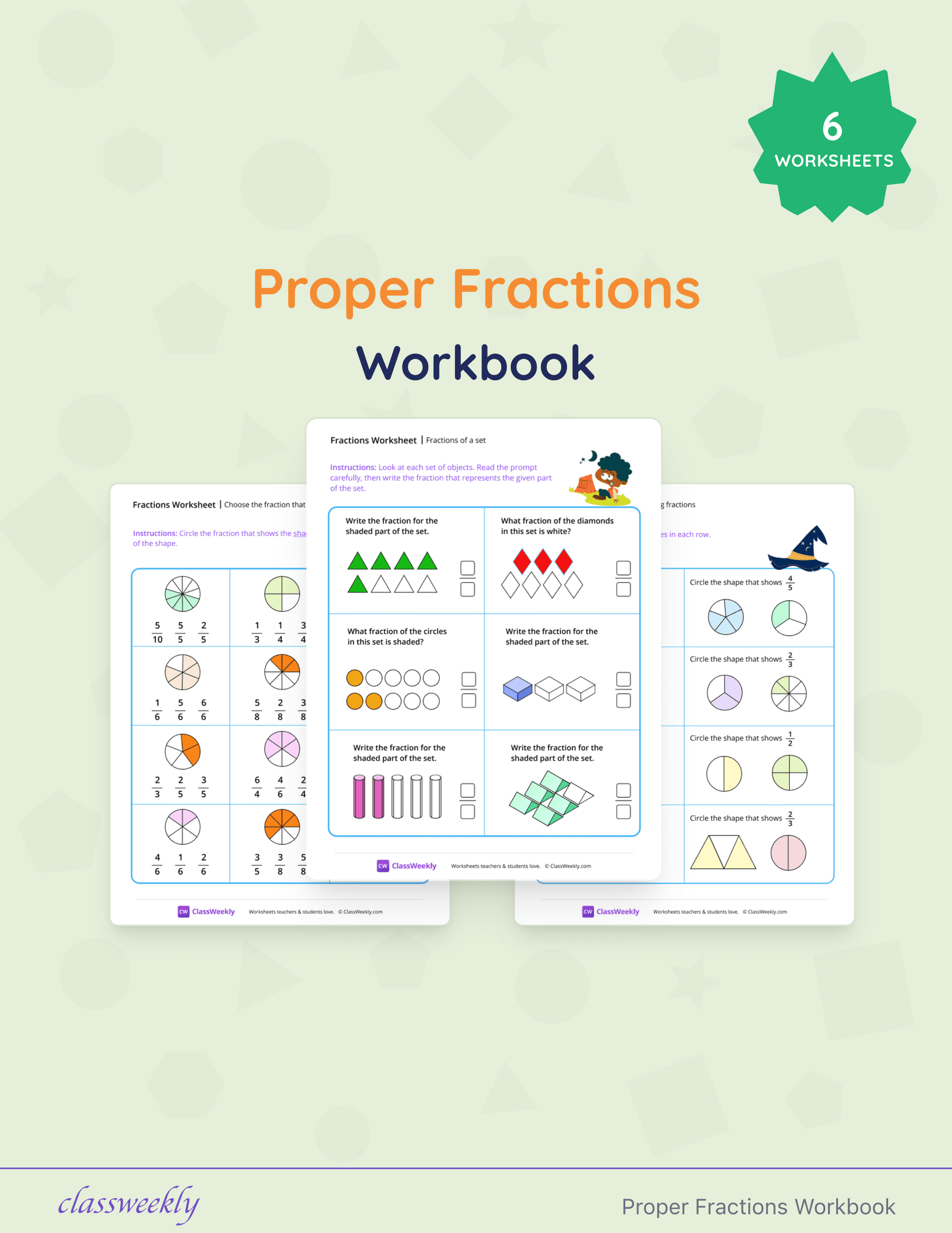 Proper Fractions Workbook cover