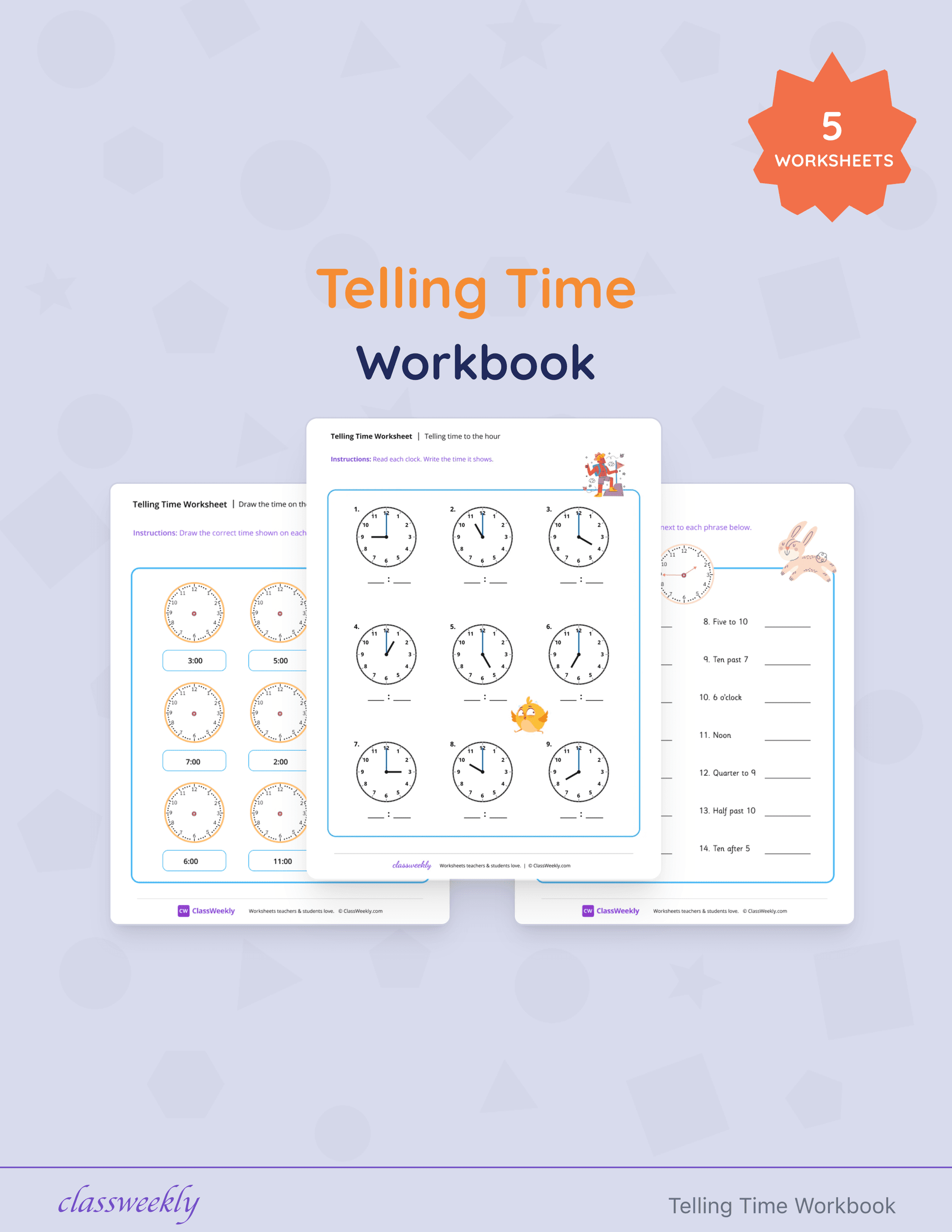 Telling Time Workbook cover