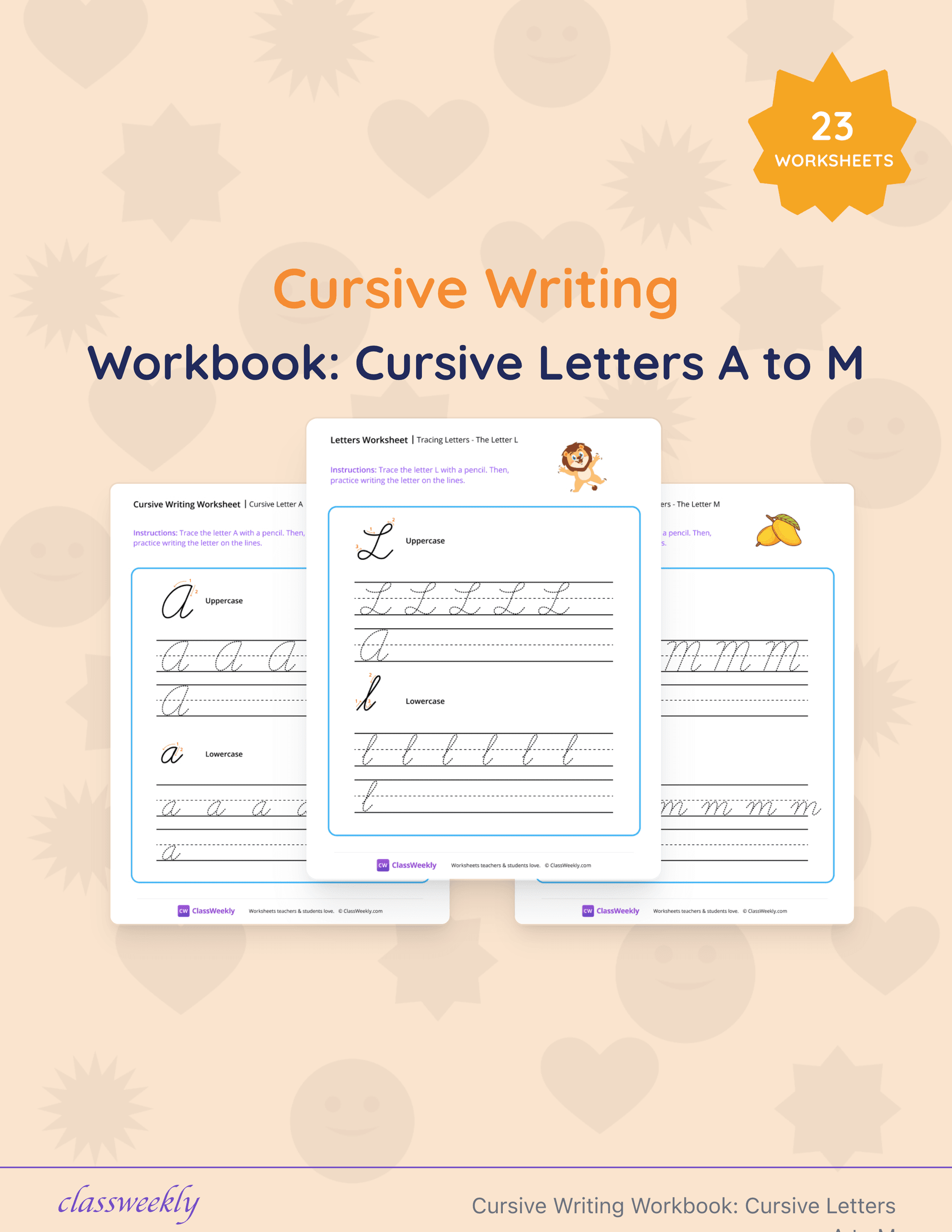 Cursive Writing Workbook: Cursive Letters A to M cover