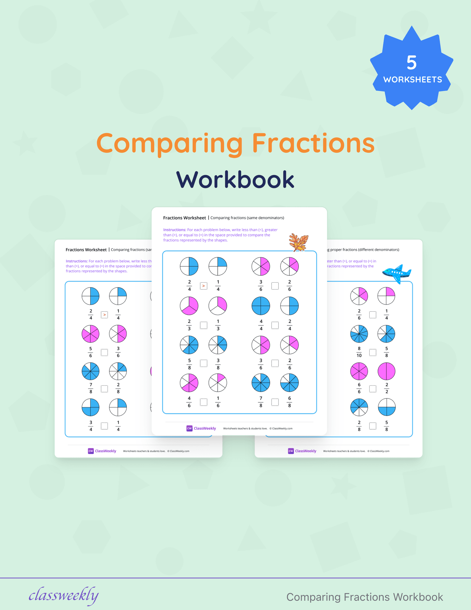 Comparing Fractions Workbook cover