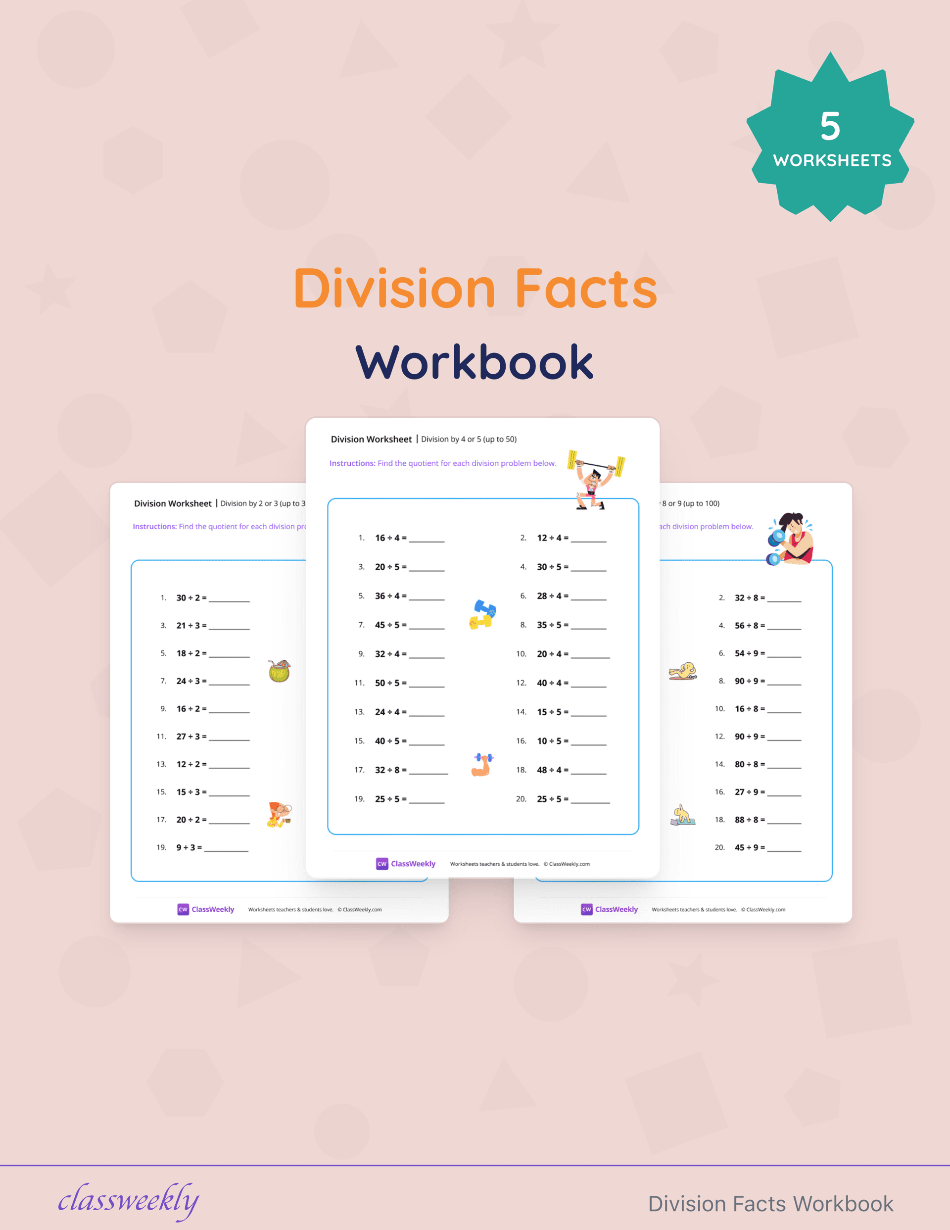 Division Facts Workbook cover