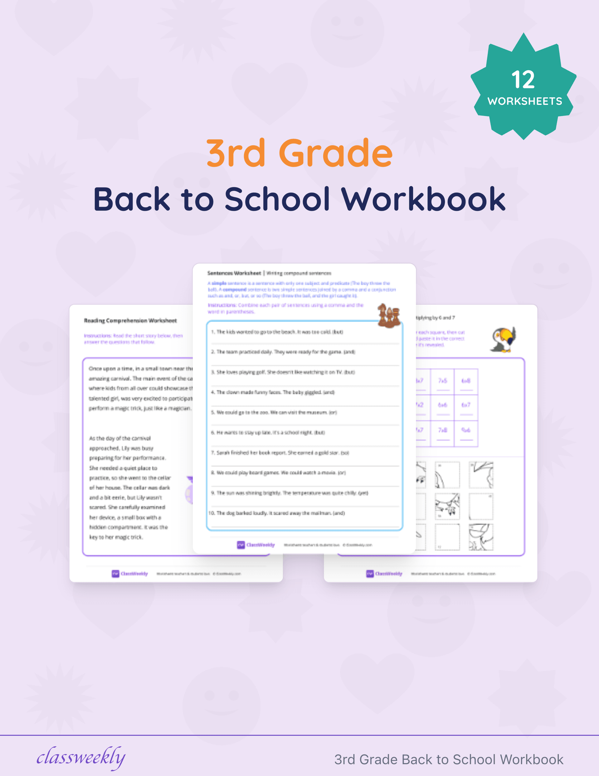 3rd Grade Back to School Workbook